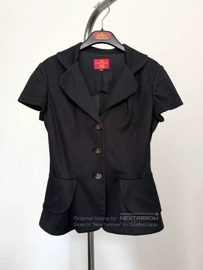 Vivienne Westwood Vivienne Westwood Heart-shaped collar short-sleeved blazer Size L / US 10 / IT 46 - 1 Thumbnail