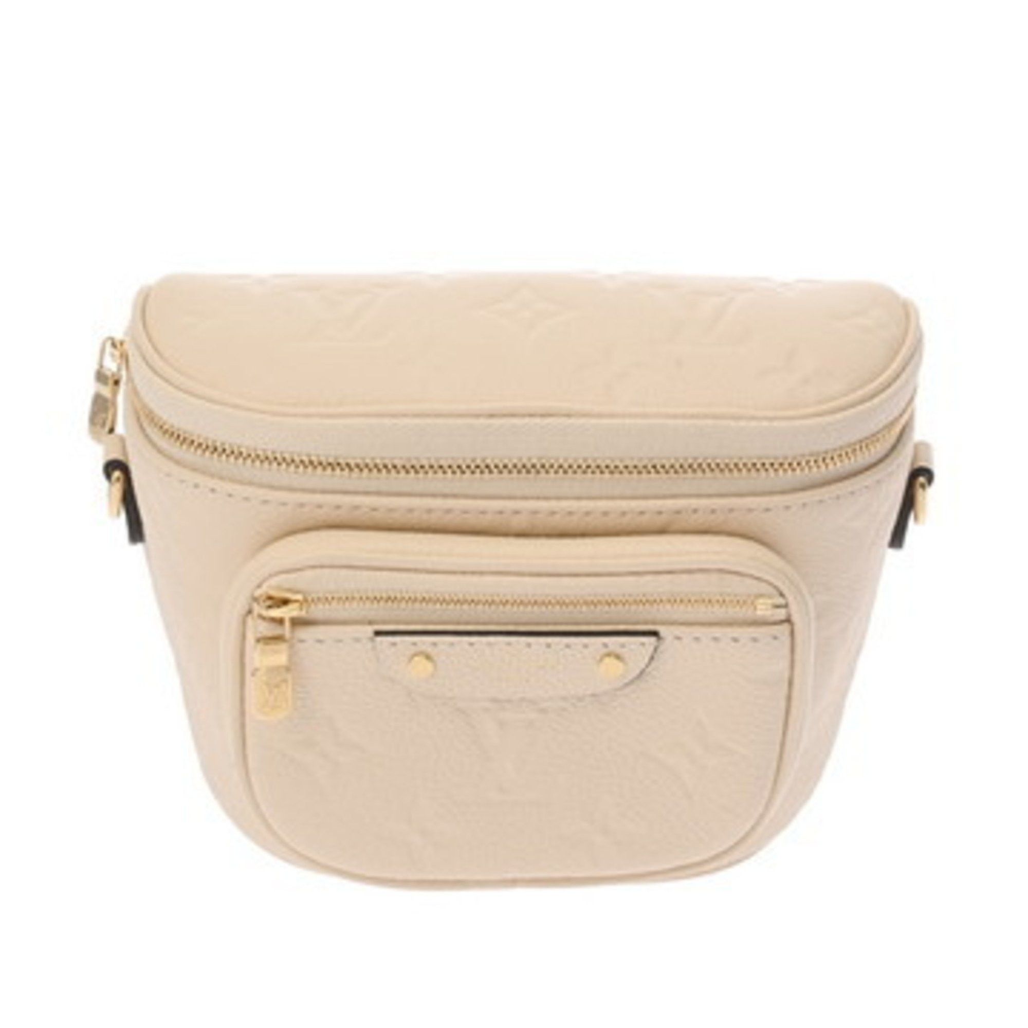 Louis Vuitton Monogram Empreinte Mini Bum Bag Crème M83275 Women's Leather Shoulder Unused
