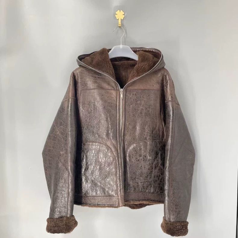 Rick Owens Rick Owens Fur-and-fur integrated double-sided leather coat Size US L / EU 52-54 / 3 - 2 Thumbnail