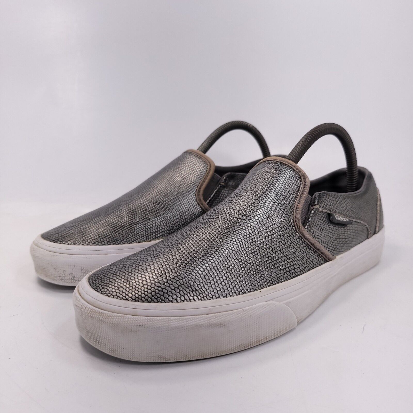 Vans Vans Off the Wall Shoe Womens Size 9 721356 Silver White Grailed