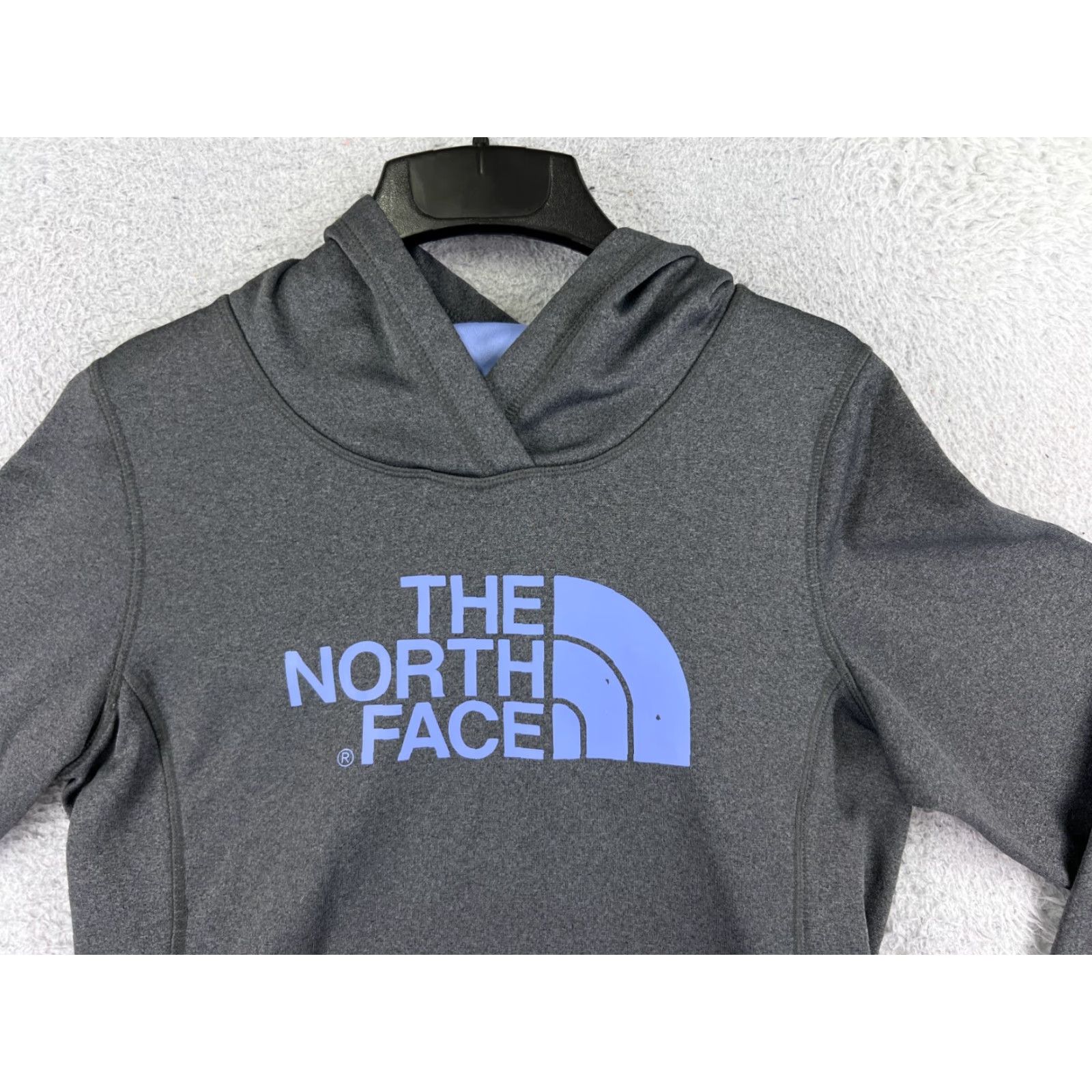 The North Face The North Face Hoodie Womens Small Gray Purple Logo Pullover Pocket Poly Size S / US 4 / IT 40 - 7 Thumbnail