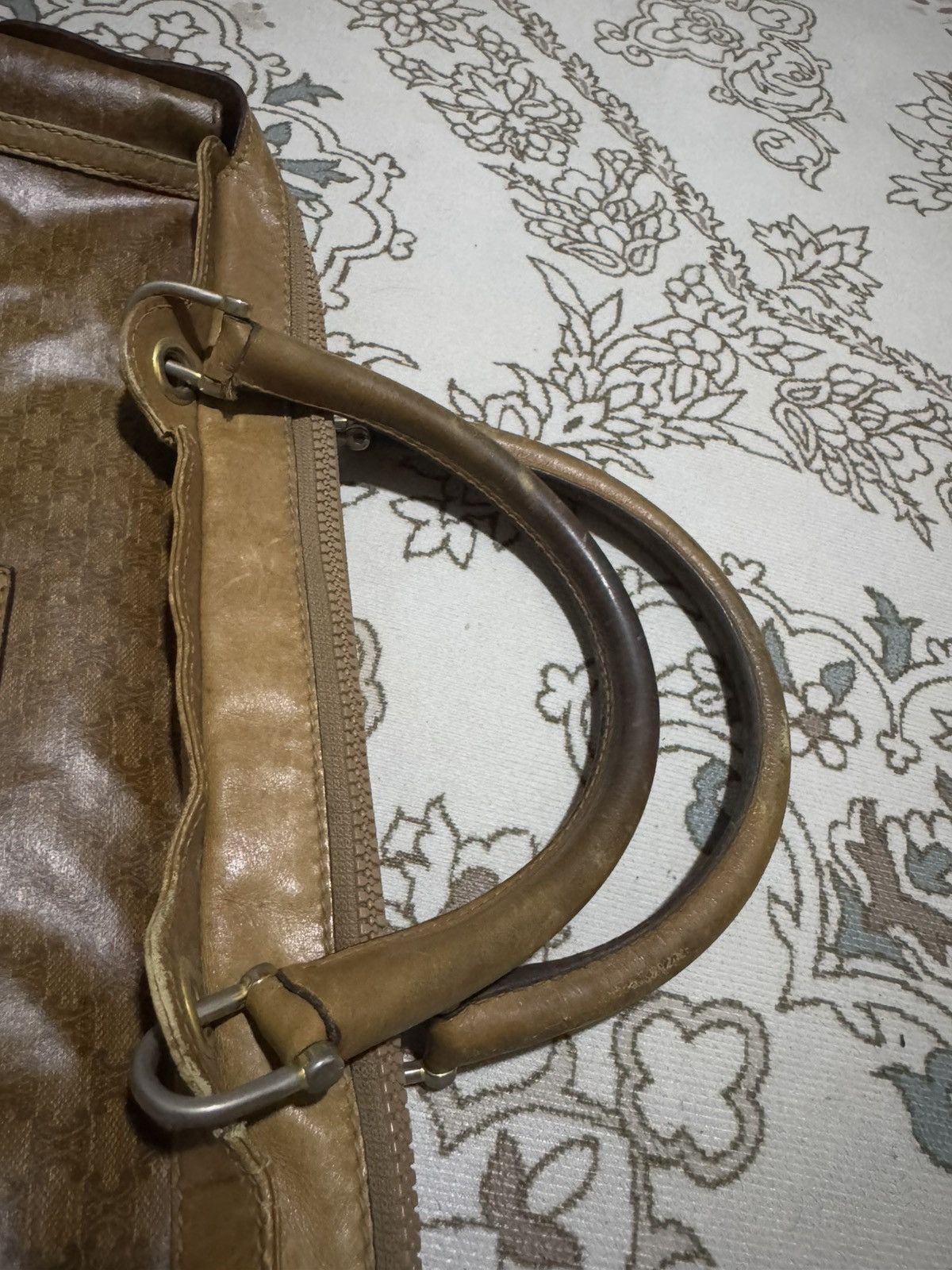 Celine × Vintage Vtg Leather Boston Bag Old Celine Macadam Monogram Size ONE SIZE - 3 Thumbnail