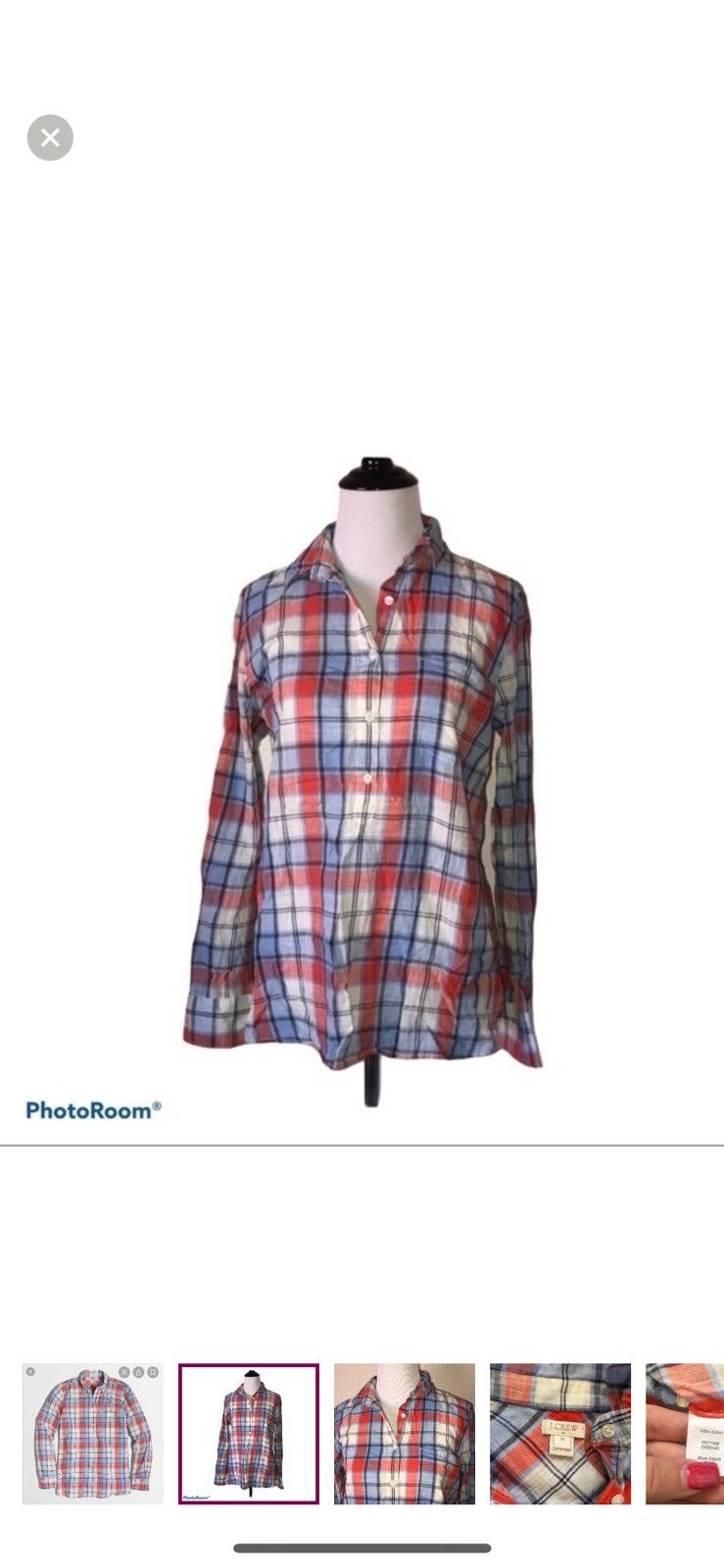 J.Crew J. Crew XS plaid popover blouse Size XS / US 0-2 / IT 36-38 - 1 Thumbnail