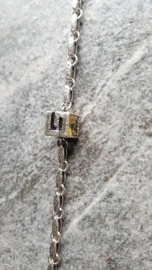 Japanese Brand × Vintage Y2K Charm Square Purple Zircon Bracelet Size ONE SIZE - 3 Thumbnail