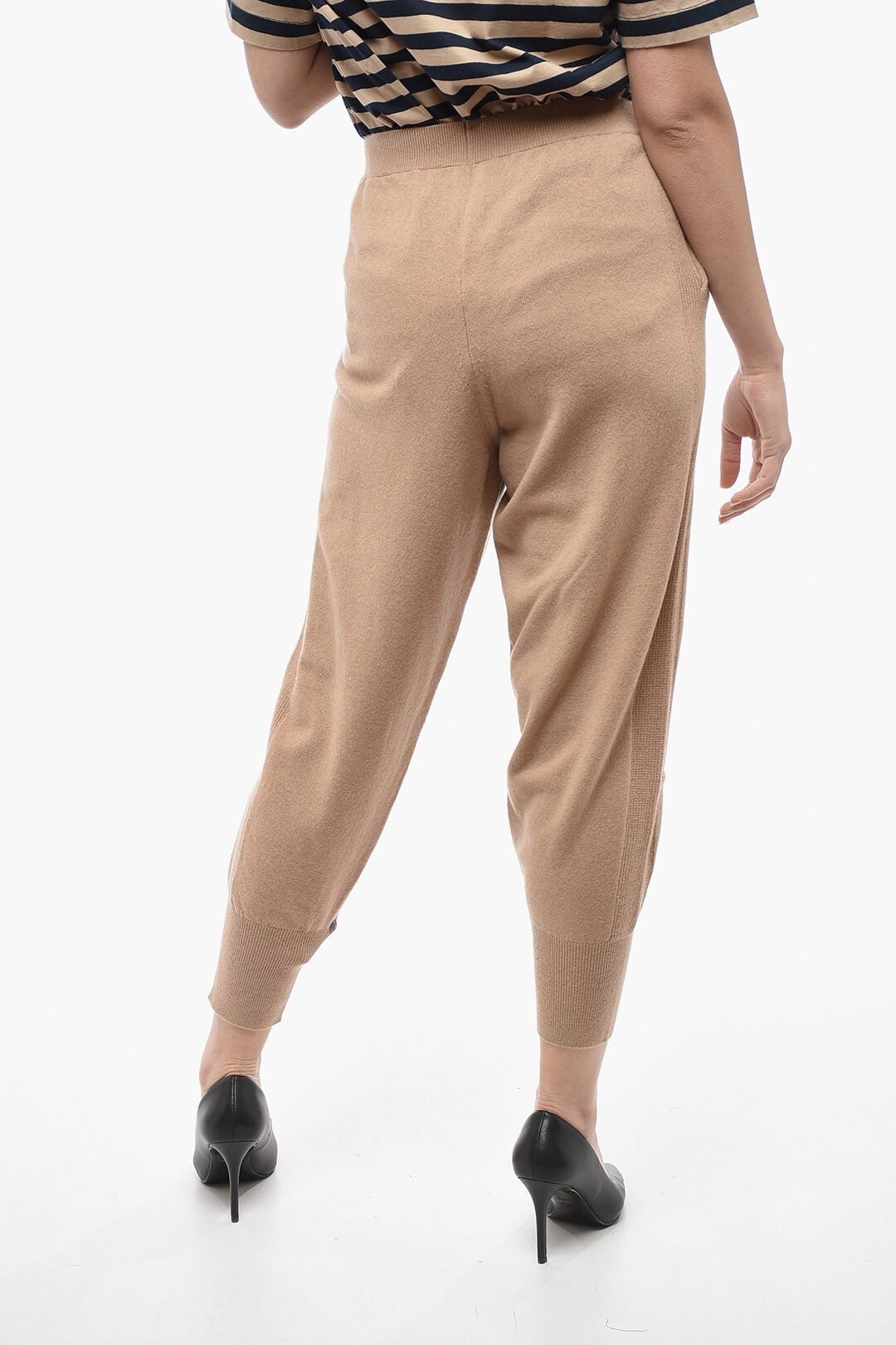 Stella McCartney og1mm0824 Cashmere And Virgin Wool Pant in Beige Size 27" / US 4 / IT 40 - 2 Thumbnail