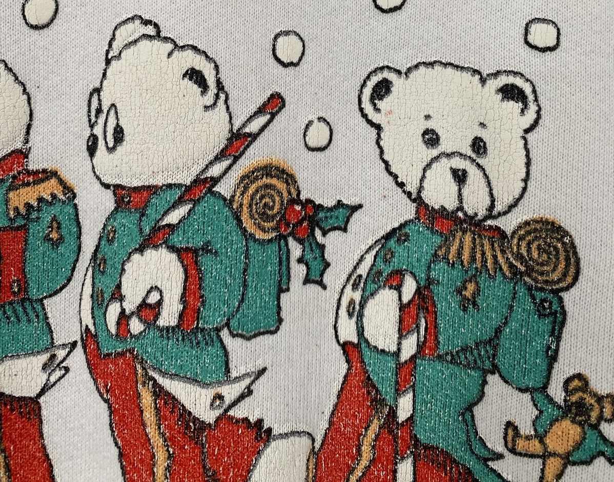 Fruit Of The Loom VTG 80’s Christmas Teddy Bear Marching Band Sweatshirt Size S / US 4 / IT 40 - 4 Thumbnail