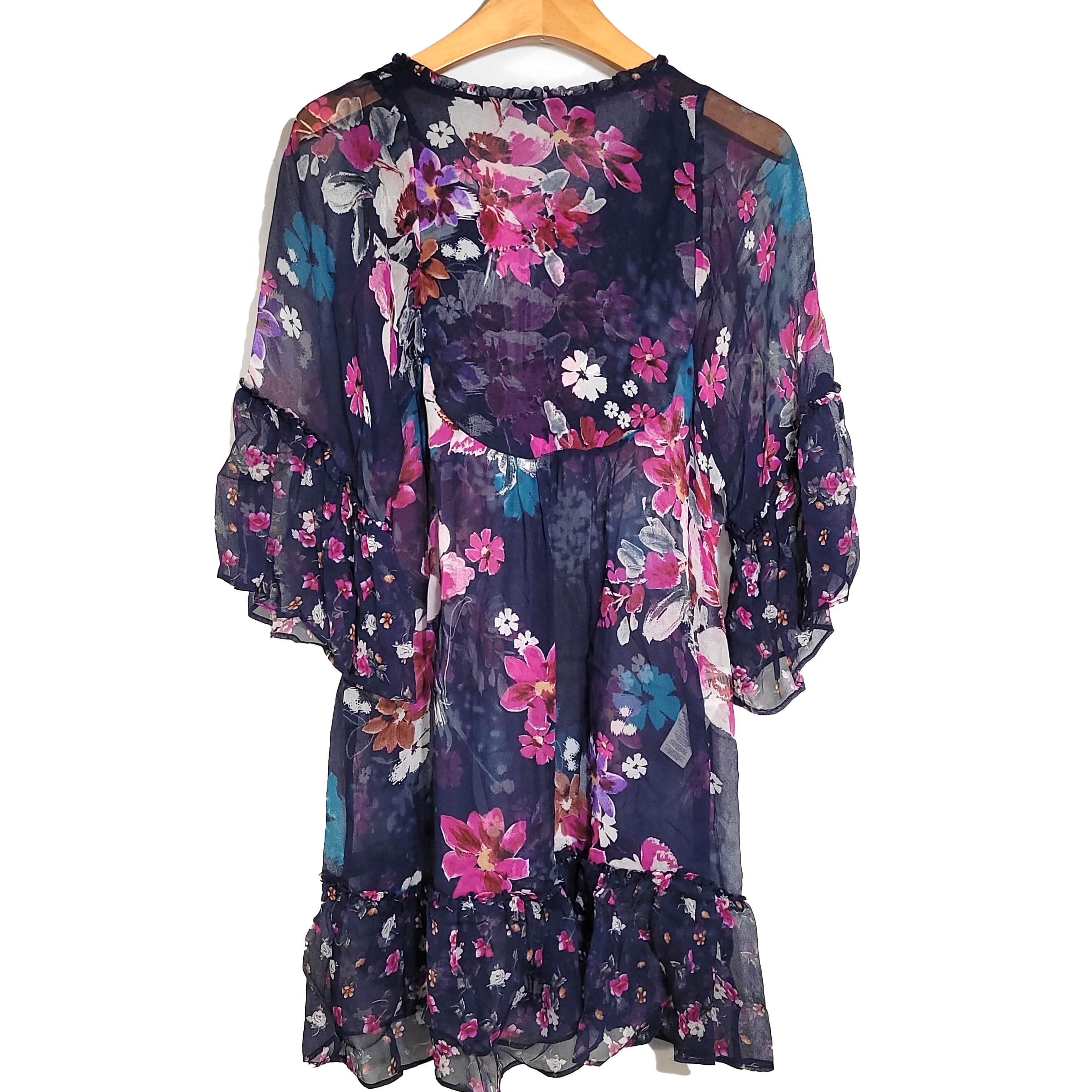 Other Women's 100& Silk Size S Short Sleeve Top Shirt SCE182 Size S / US 4 / IT 40 - 4 Thumbnail
