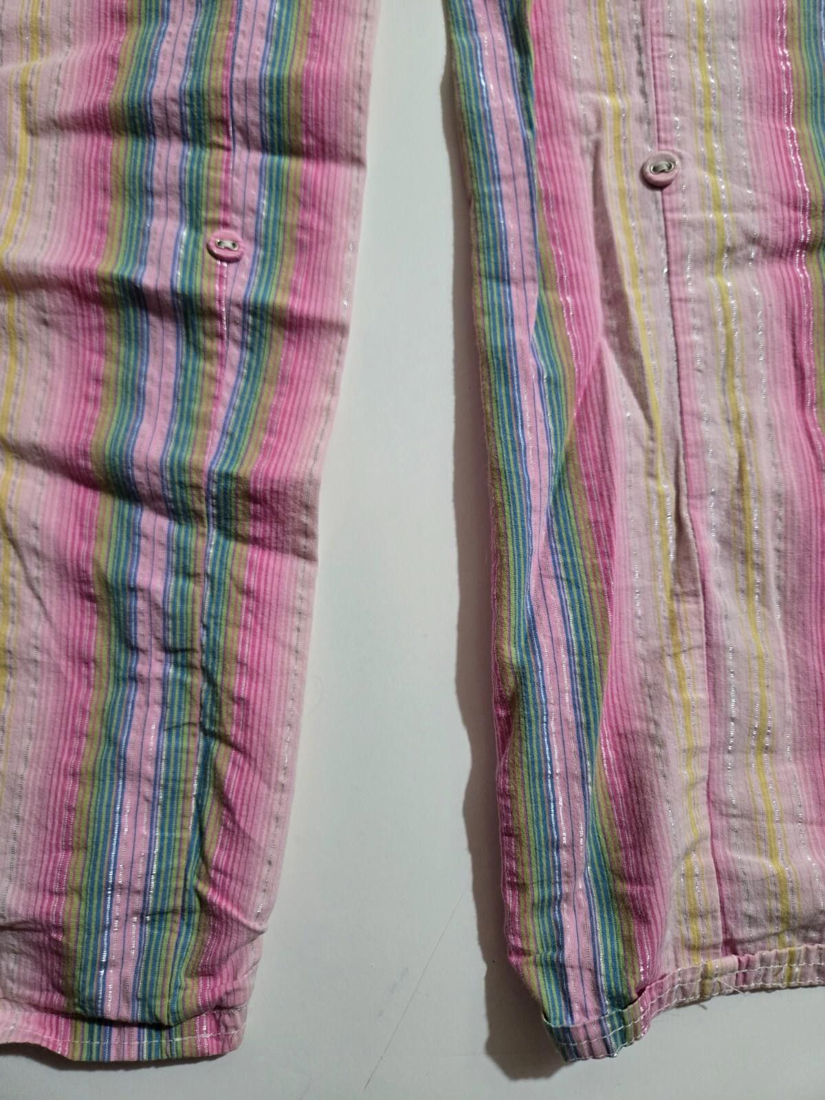 Designer Victorias Secret PINK Metallic Vintage Pajama Capri M Size 32" / US 10 / IT 46 - 2 Thumbnail