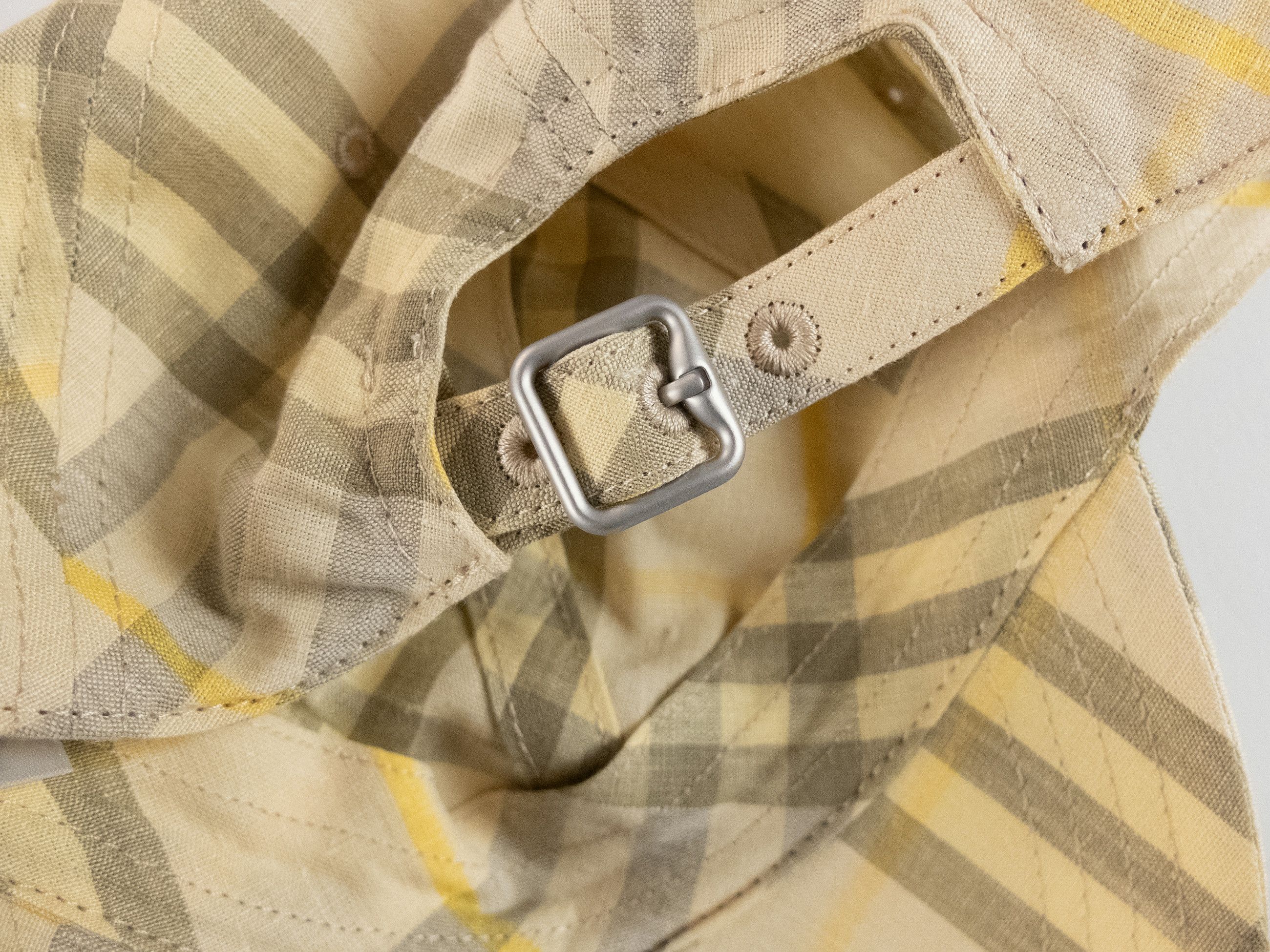 Burberry BURBERRY beige IP check linen baseball cap Medium Size ONE SIZE - 9 Thumbnail