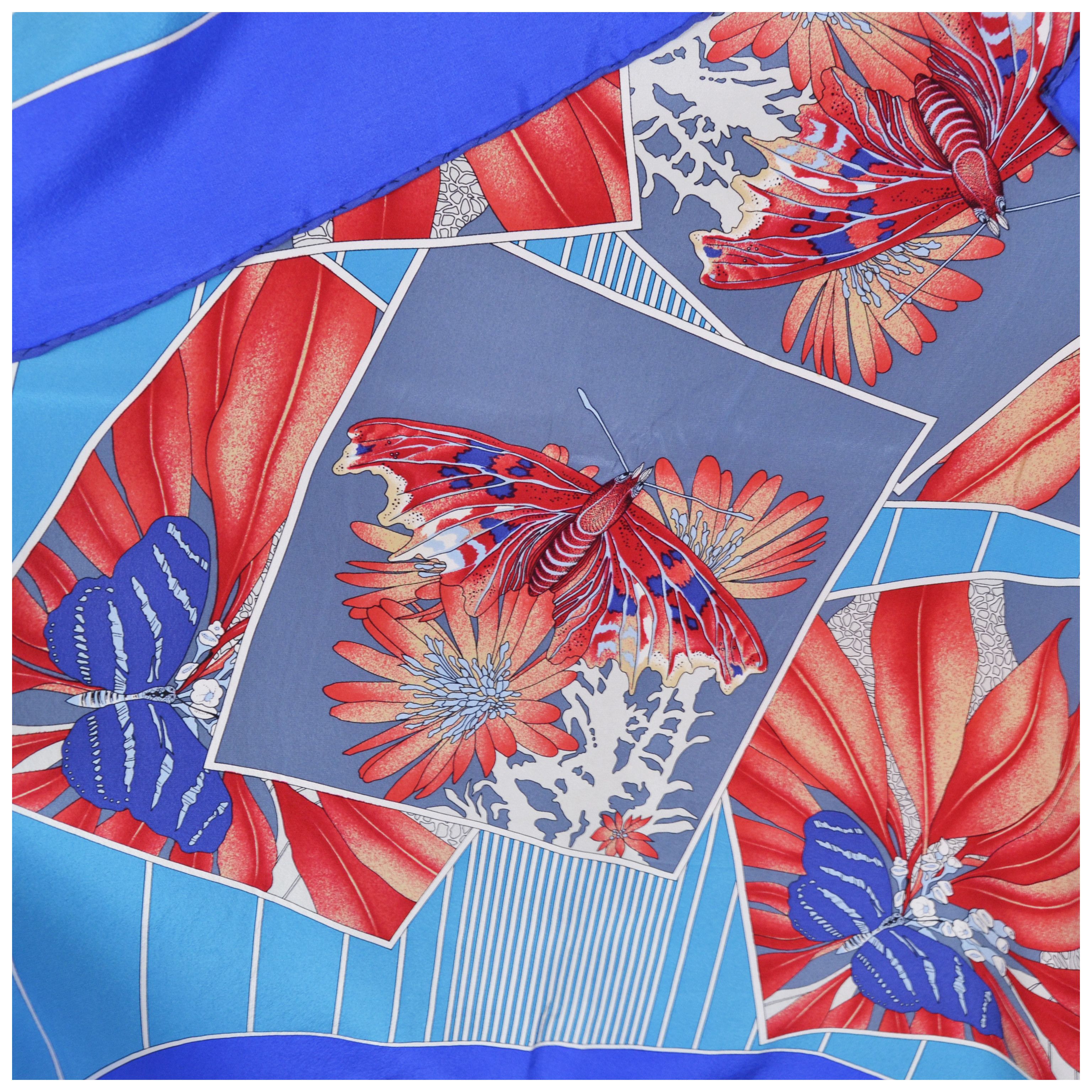 Vintage Vintage Tittorio Silk Scarf With Butterflies, Moths &Flowers Size ONE SIZE - 10 Thumbnail
