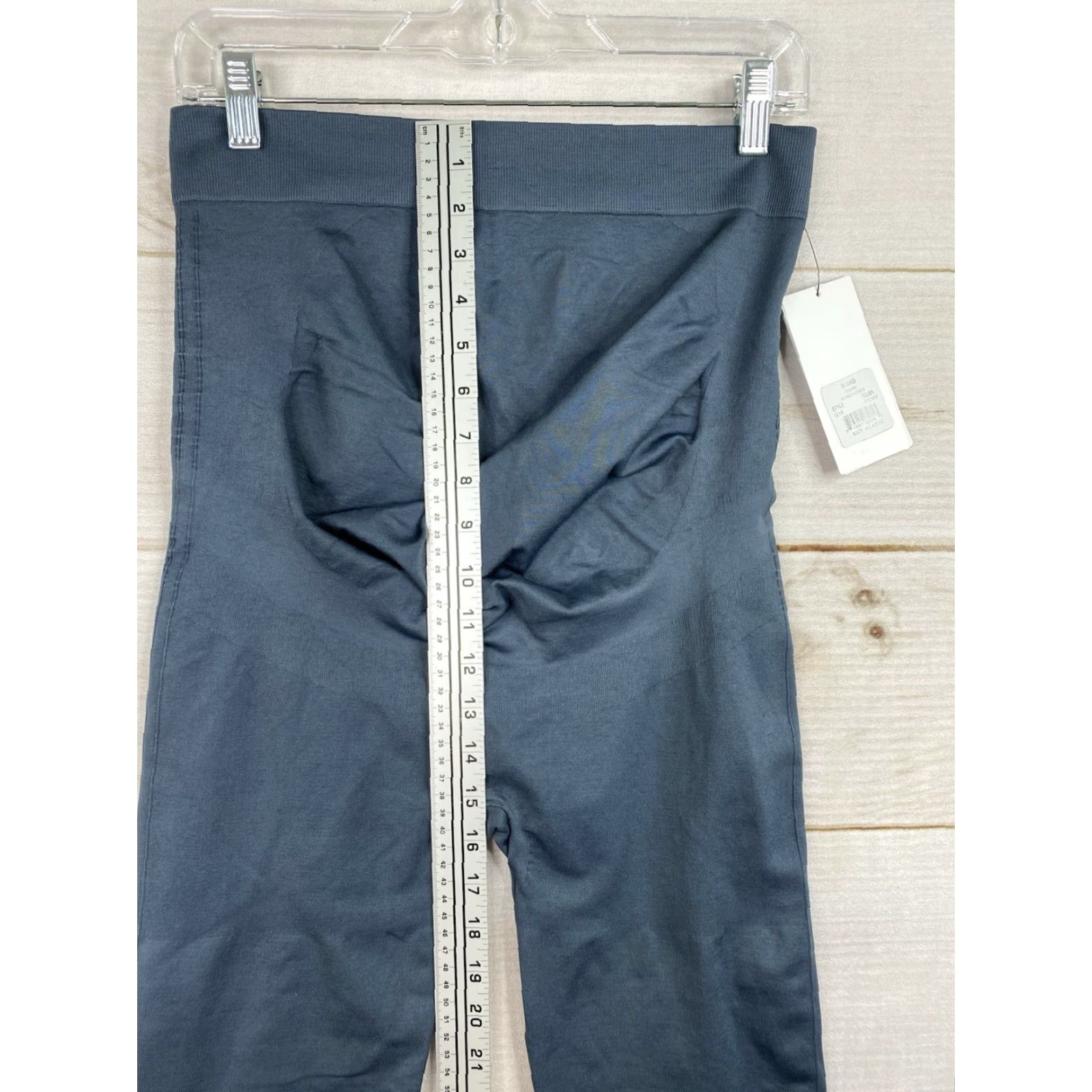 Vintage BLANQI Maternity Belly Support Leggings XL Storm Blue Skinny NWT Size 40" / US 18 - 5 Thumbnail