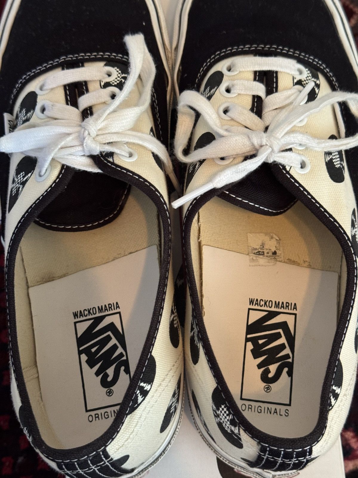 Vans × Wacko Maria OG Authentic Lx sneakers in Classic White Records. Size US 11.5 / EU 44-45 - 7 Thumbnail