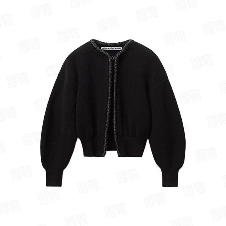 Alexander Wang Alexander Wang Leather Trim Cardigan Size M / US 6-8 / IT 42-44 - 1 Thumbnail