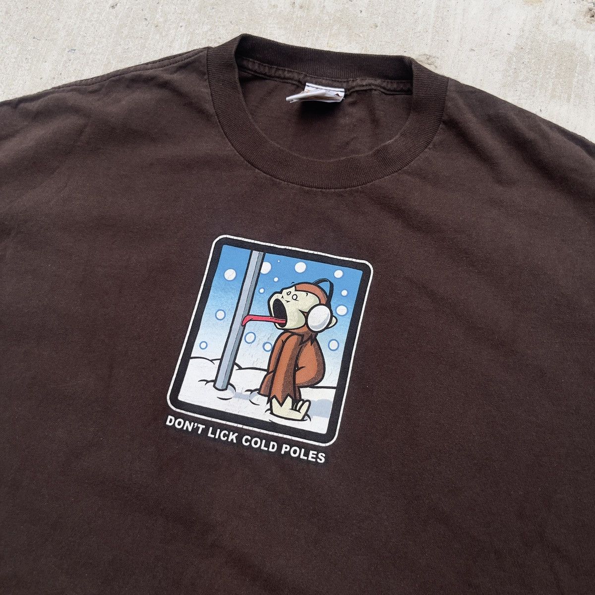 Vintage Vtg TO THE EDGE PRIME CUT TEES DONT LICK COLD POLES Shirt Size US XL / EU 56 / 4 - 2 Thumbnail