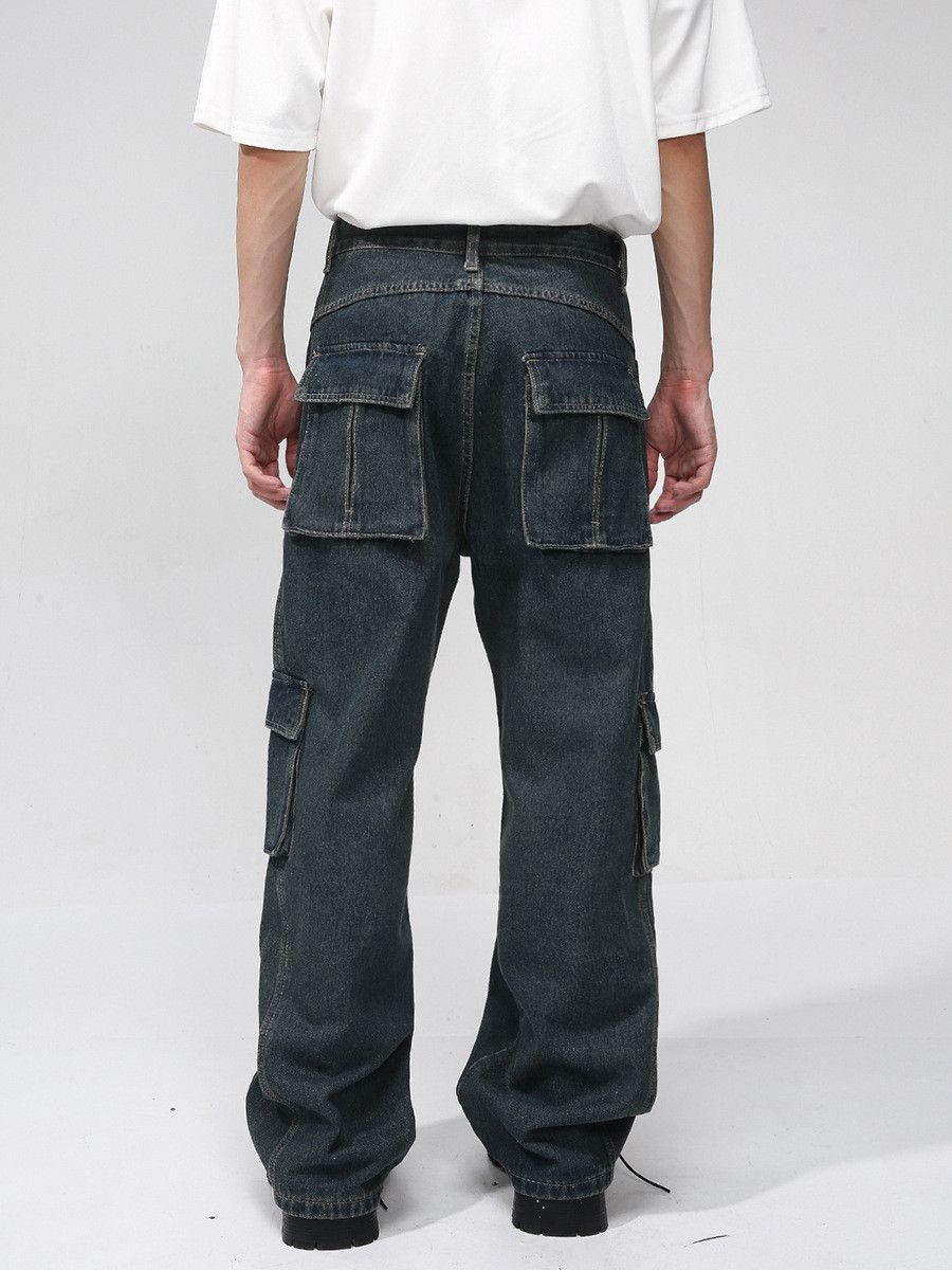 Japanese Brand Retro loose straight pocket jeans Size US 32 / EU 48 - 5 Thumbnail