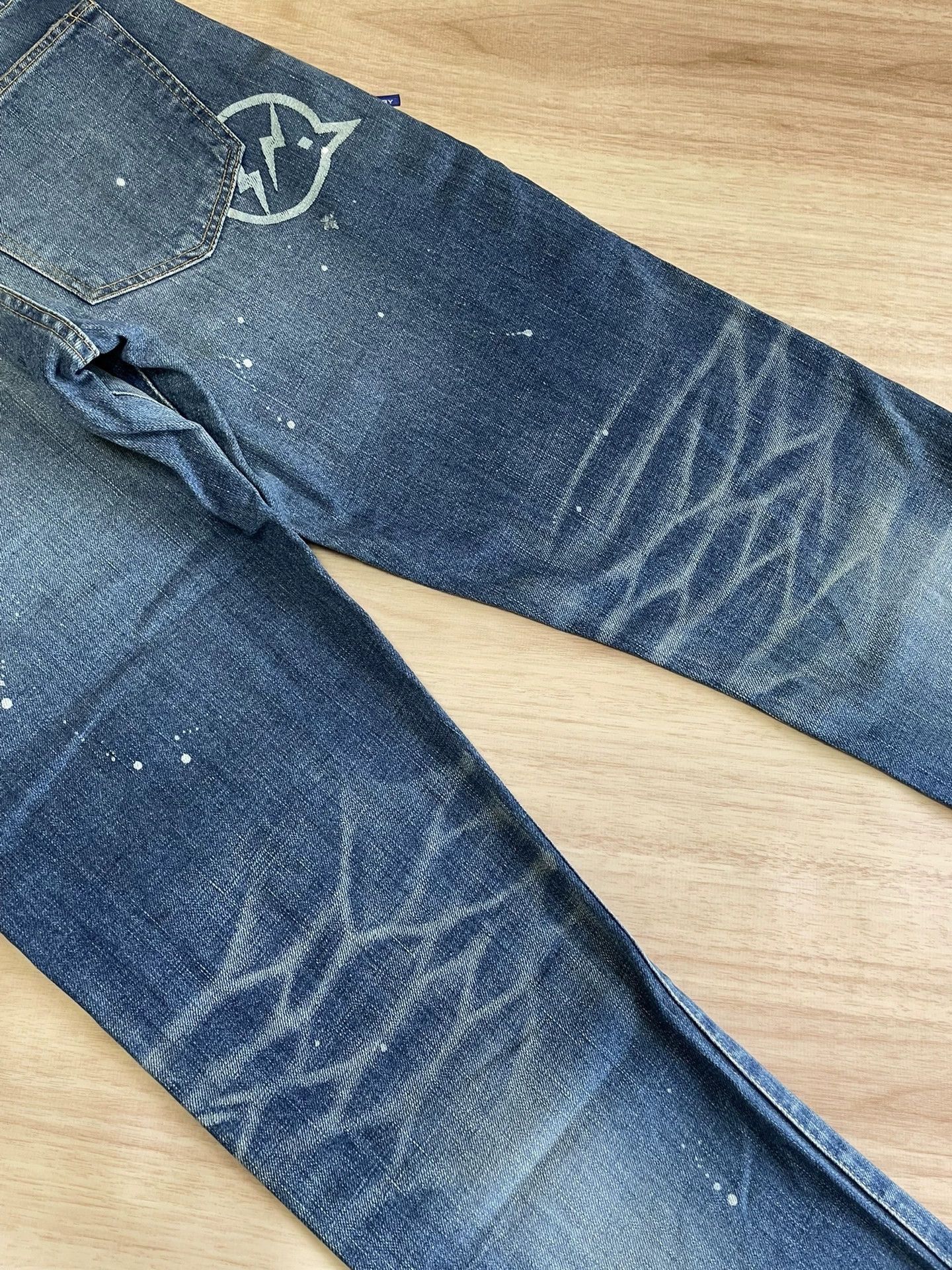 Vanquish Blue Distressed Paint Splatter Denim Jeans Size 28 Size US 28 / EU 44 - 5 Thumbnail