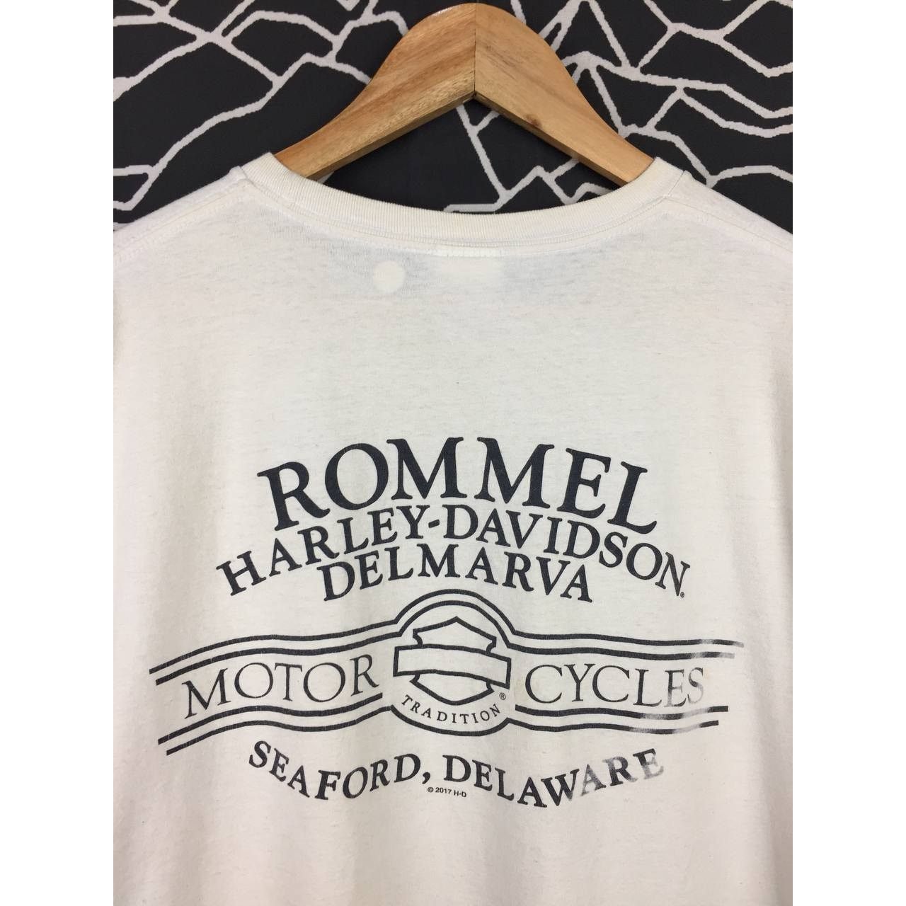 Harley Davidson × Vintage Vtg Harley Davidson Ready To Ride Rommel Delmarva Tee 3XL Size US XXL / EU 58 / 5 - 18 Thumbnail