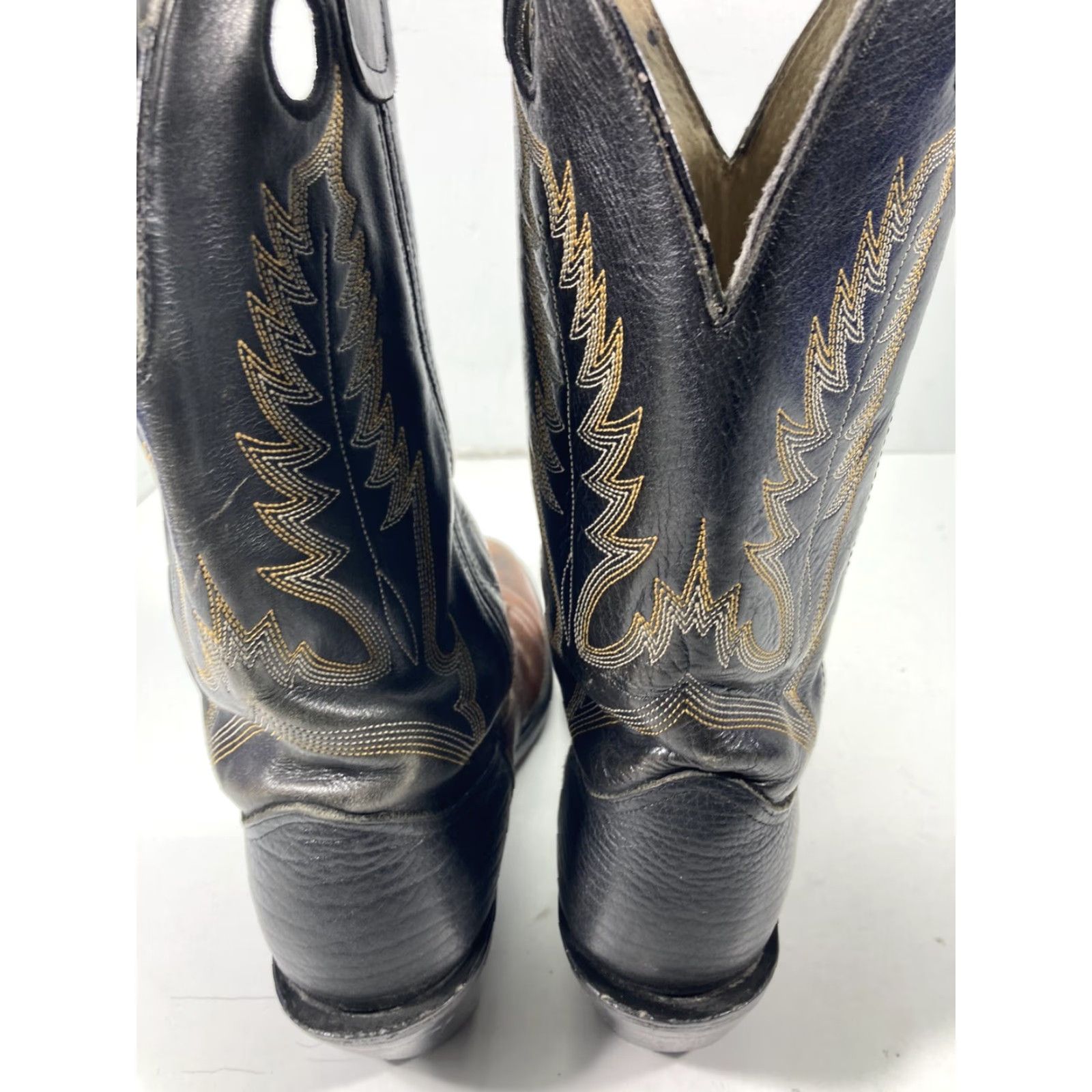 Durango Durango Buckaroo Boots Men Size 11 D Two Tone Leather Western Style SW6405 14 In Brown Cowboy Western Leather Boots Mens Size US 11 / EU 44 - 7 Thumbnail
