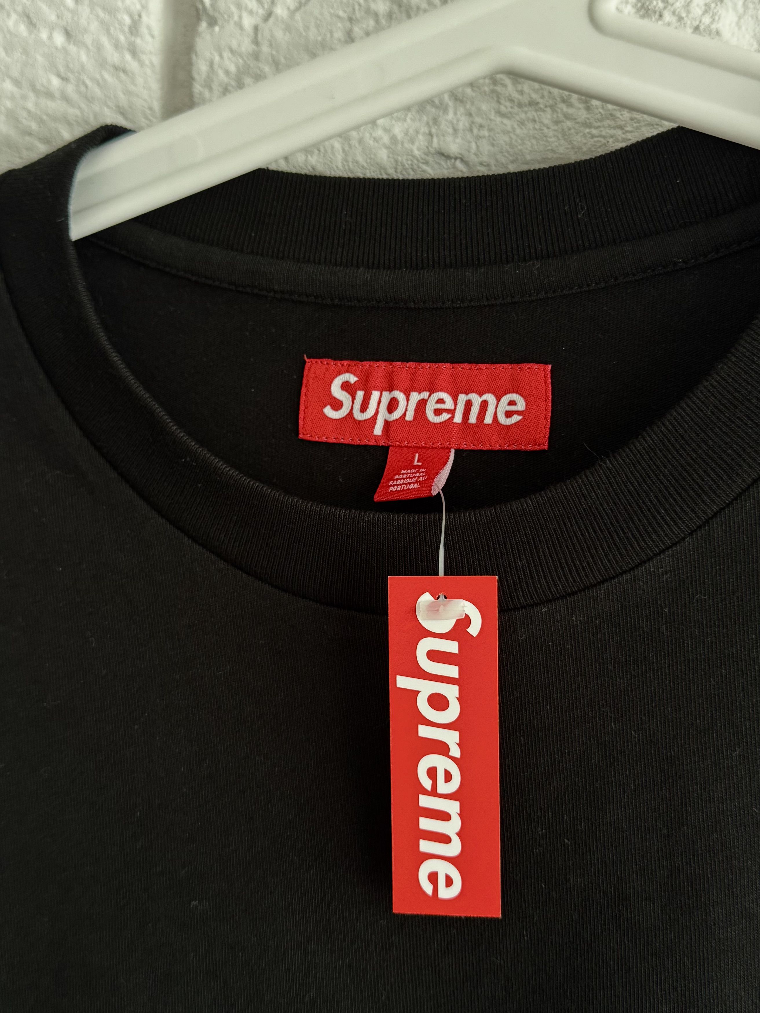 Supreme Supreme Brushed Arc S/S Top Black Size US L / EU 52-54 / 3 - 6 Thumbnail