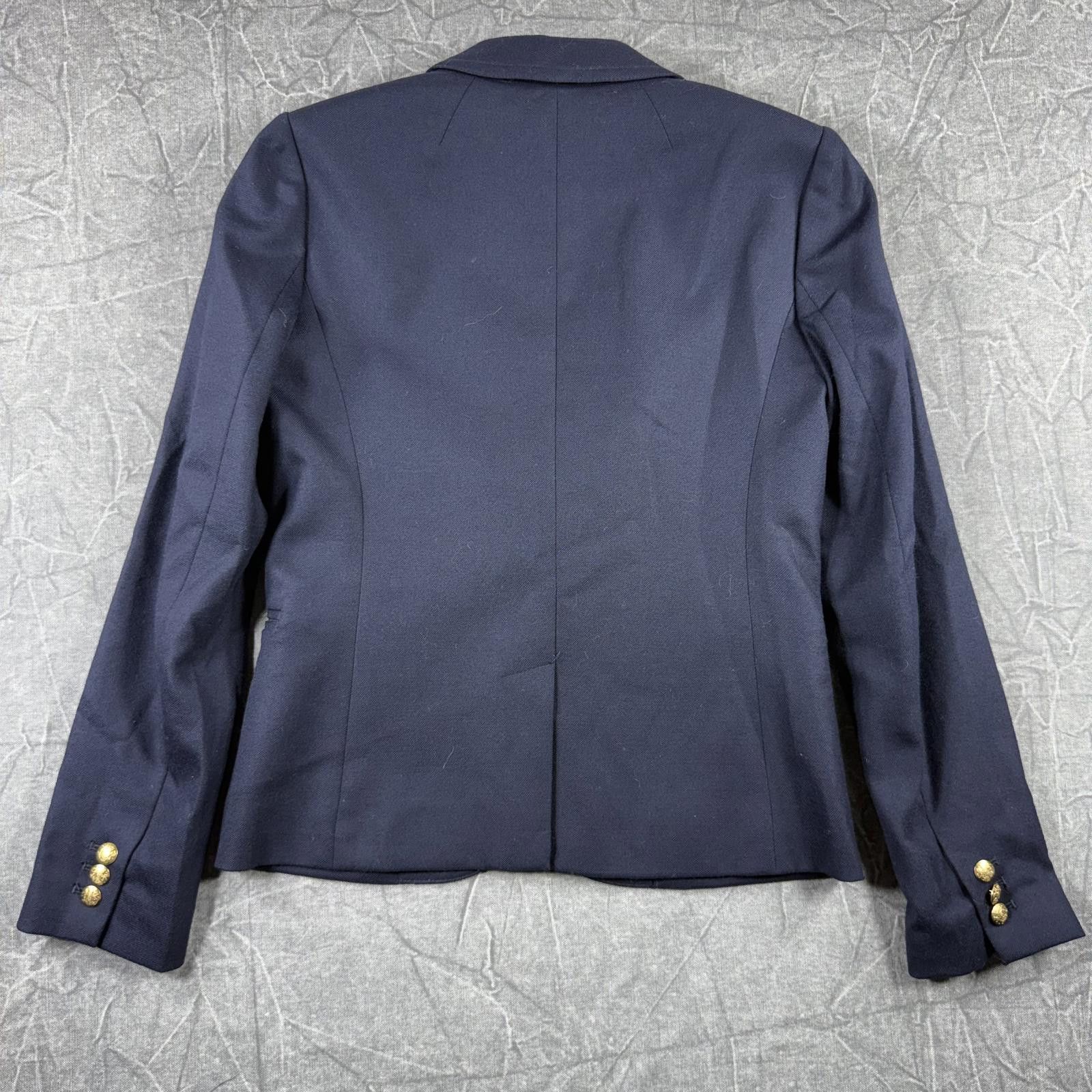 J.Crew J.Crew Blazer Women's 2 Blue Schoolboy Wool Blend Size XS / US 0-2 / IT 36-38 - 6 Thumbnail