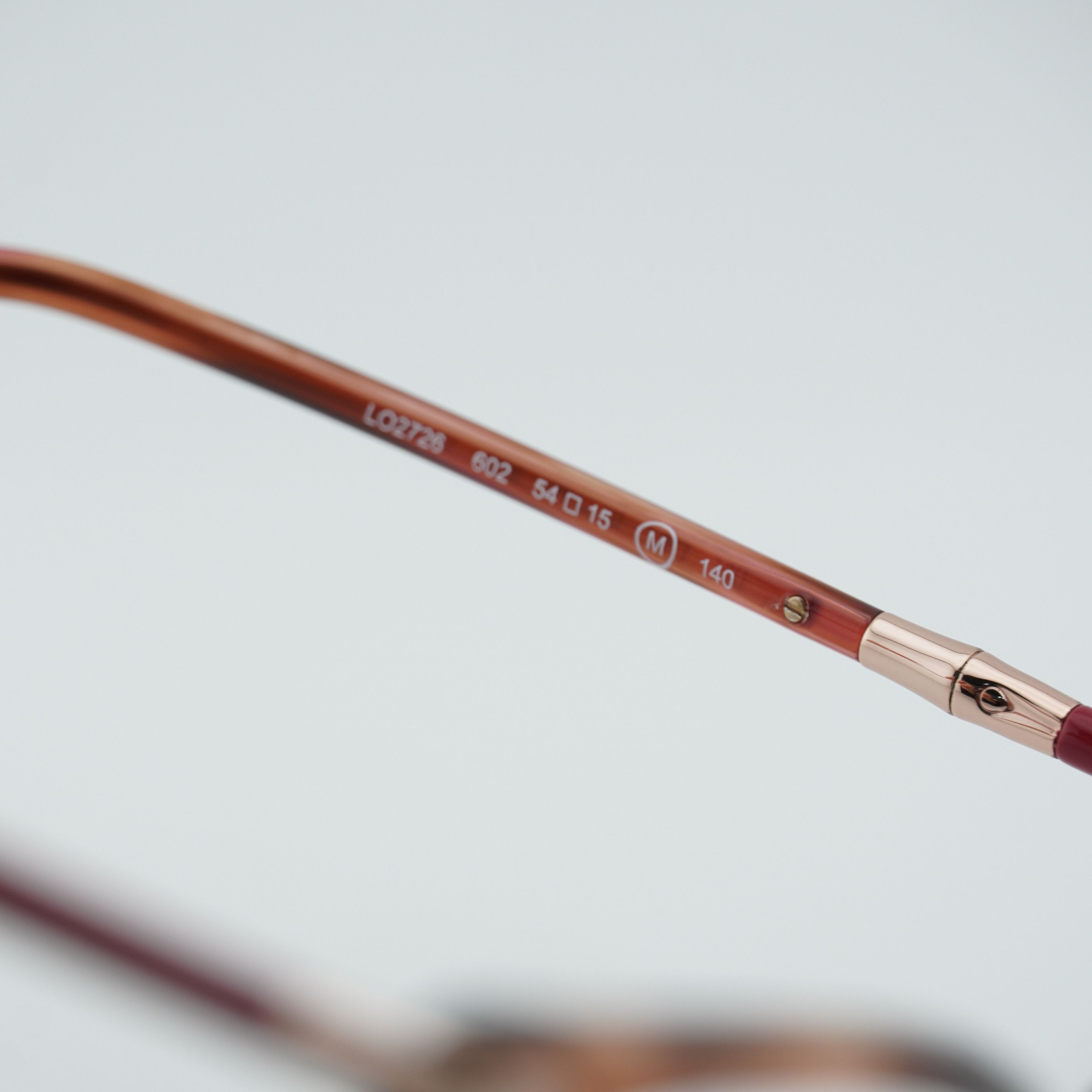 Longchamp Longchamp LO2726 602 Eyeglasses Red Horn 54mm Square Frame Size ONE SIZE - 9 Thumbnail