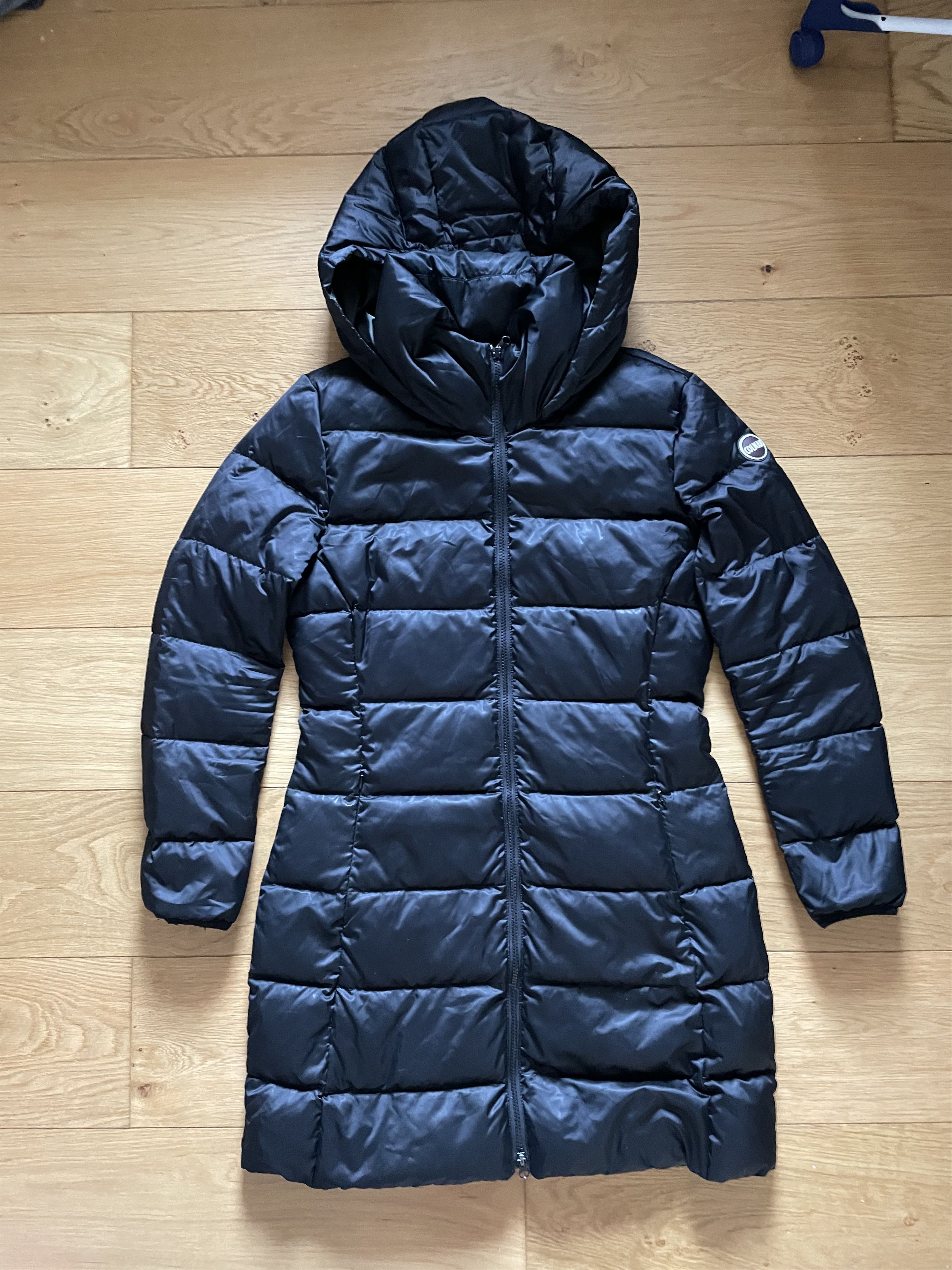 Colmar Colmar Black Long Hooded Puffer Jacket 46 Size L / US 10 / IT 46 - 1 Thumbnail