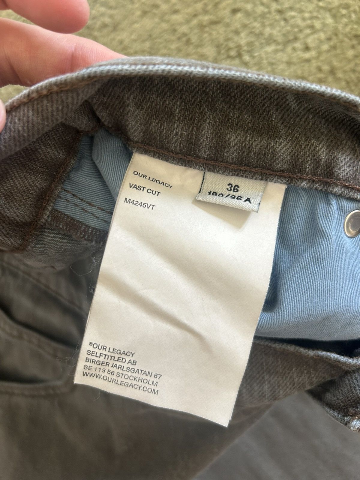 Our Legacy Our Legacy Vast Cut Denim in Aluminum tint Size US 36 / EU 52 - 5 Thumbnail