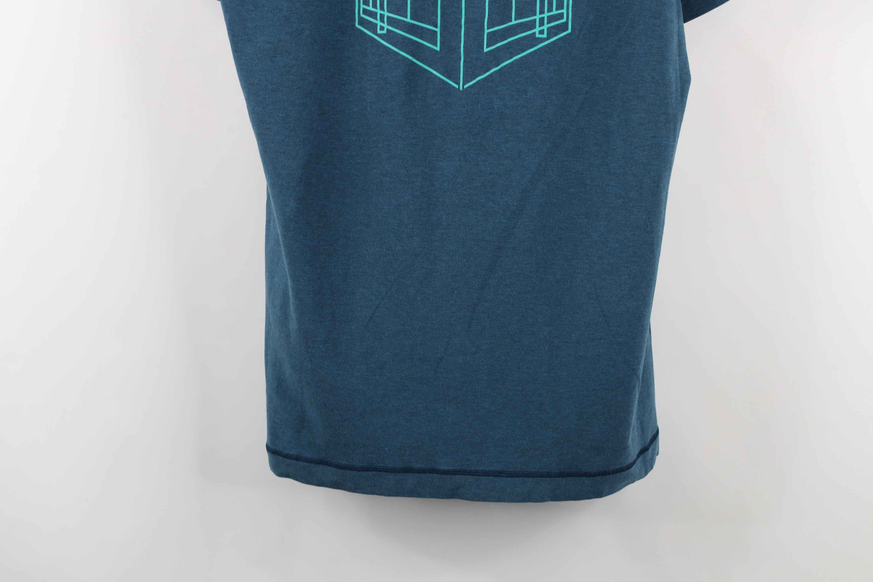 Lululemon × Vintage Lululemon Architect House Geometric Running Gym T-Shirt Teal Size US L / EU 52-54 / 3 - 3 Thumbnail