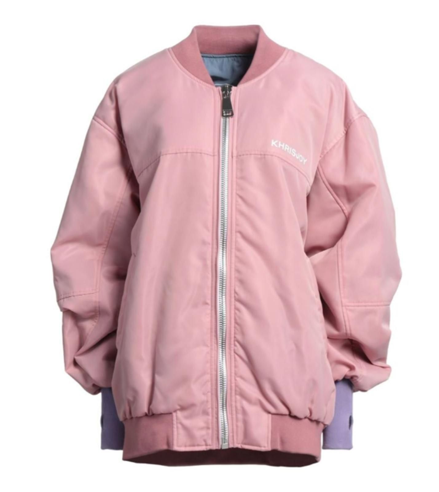 Khrisjoy Pink Khrisjoy logo-print bomber jacket Sz 1, Ret.$1299 Size M / US 6-8 / IT 42-44 - 1 Thumbnail