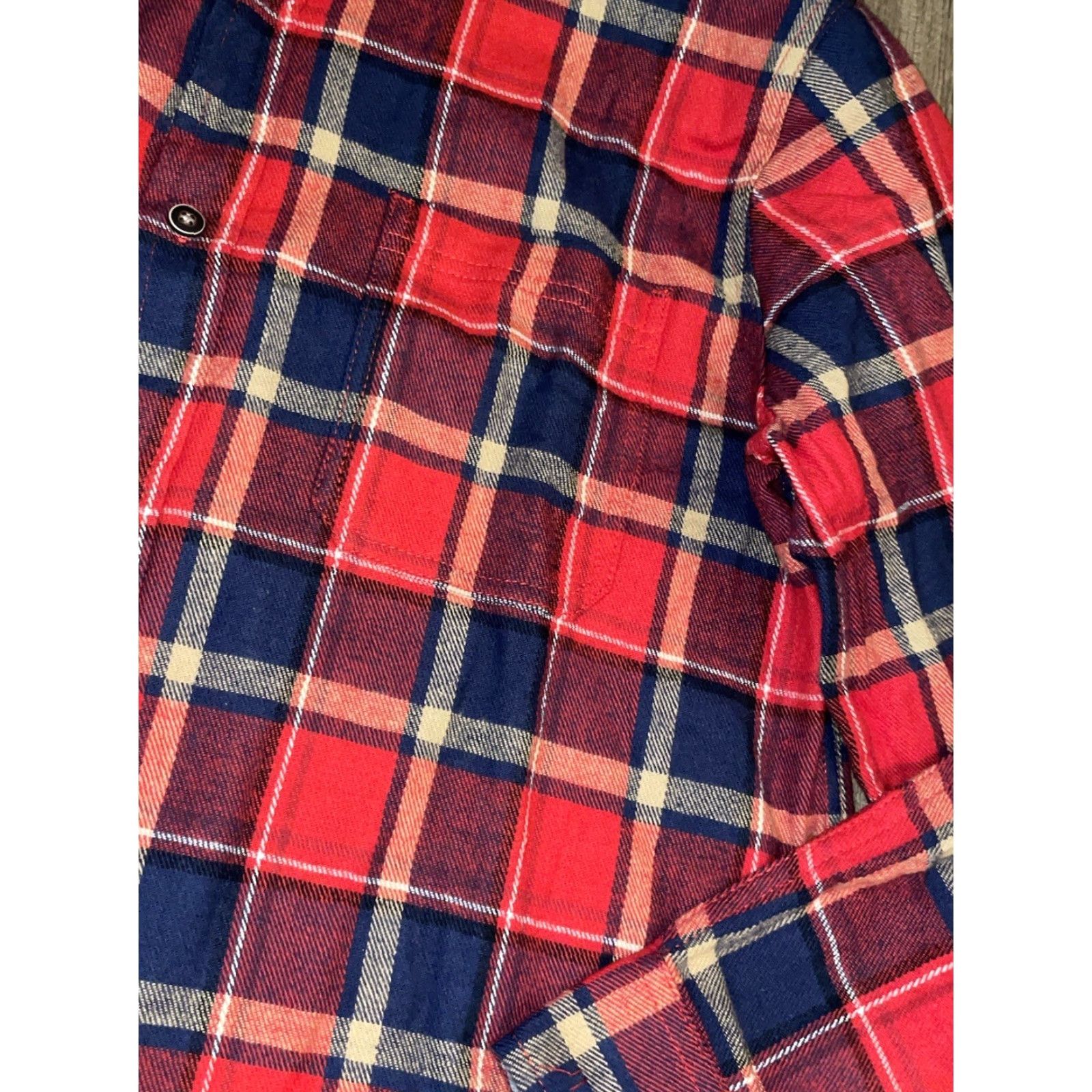 Lee Lee Flannel Shirt XL Red Black Plaid Button Up Outdoor Work Mens X-Large Regular Cotton Button-Up Shirt Size US XL / EU 56 / 4 - 3 Thumbnail