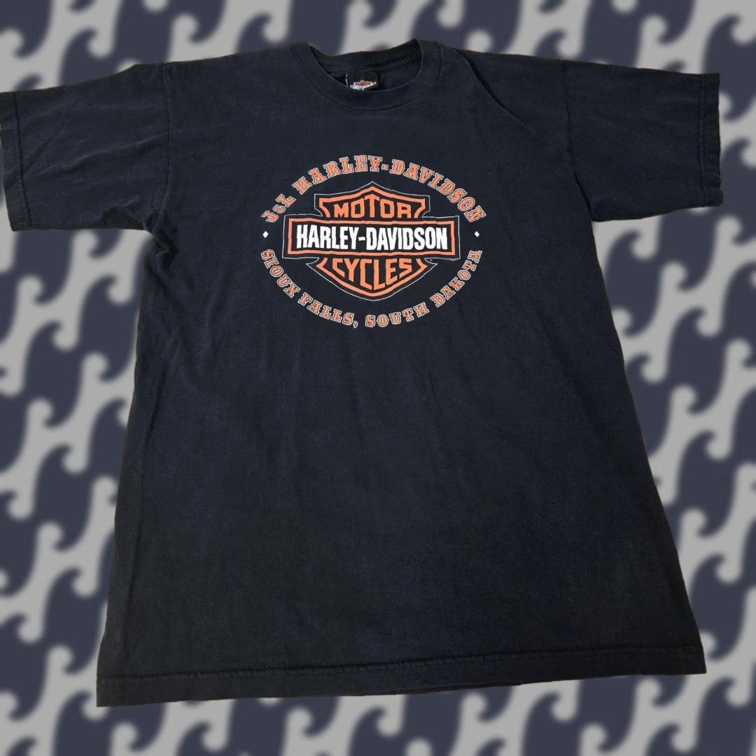 Harley Davidson VINTAGE Harley-Davidson Shirt Mens Large Black J&L Sioux Falls South Dakota Motorcycle Tee Size US L / EU 52-54 / 3 - 1 Thumbnail