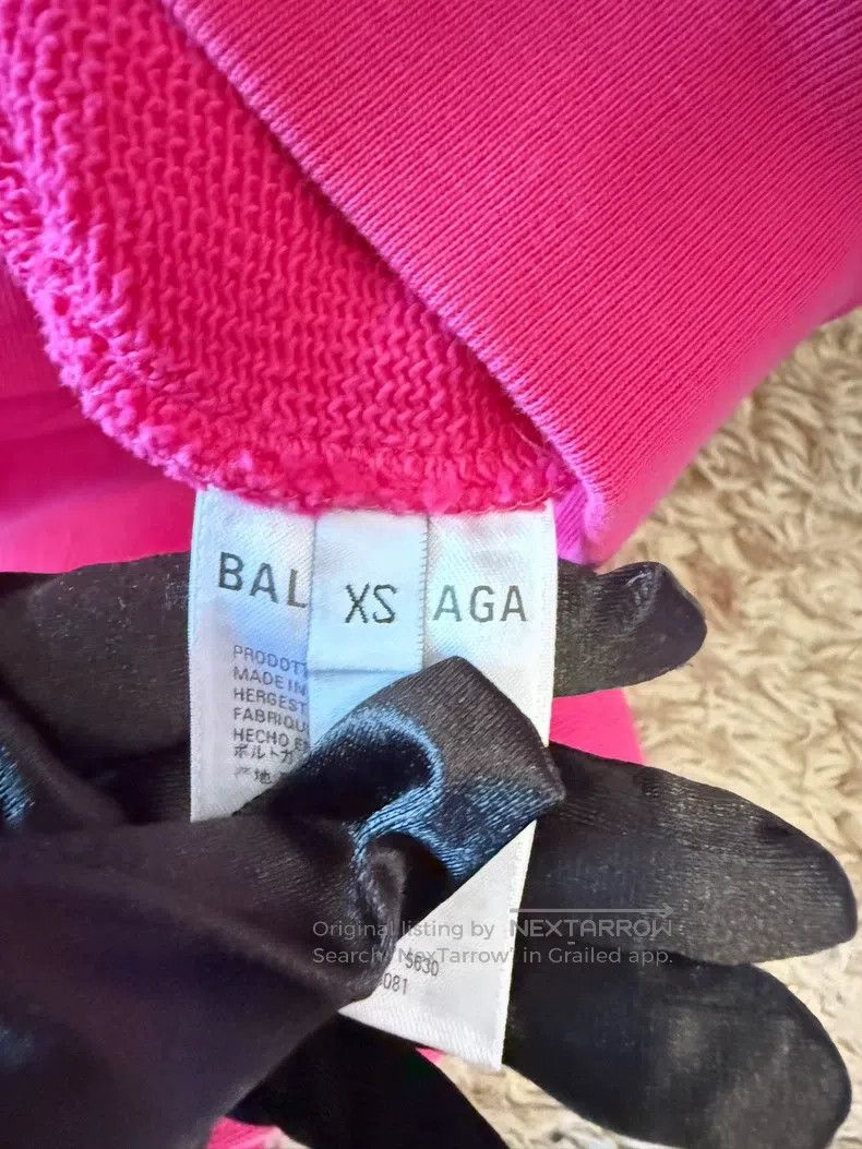 Balenciaga Balenciaga Hooded Sweatshirt, Blush Pink, Size XS Size US XS / EU 42 / 0 - 4 Thumbnail