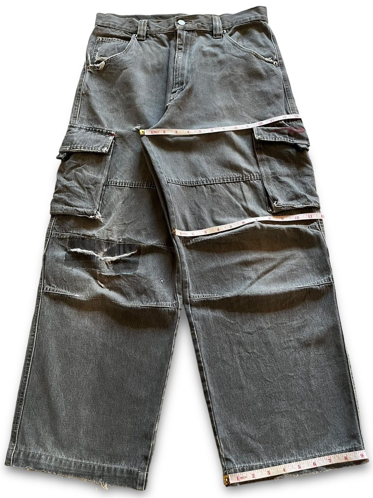 Japanese Brand Vintage Piko Hawaiian Distressed Cargo Baggy Jeans Size US 32 / EU 48 - 14 Thumbnail