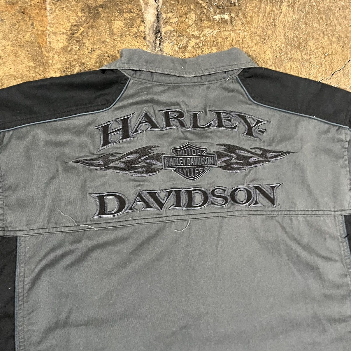 Harley Davidson × Vintage Harley Davidson Vintage Y2K Mechanic Button Up Shirt Biker Size US XXL / EU 58 / 5 - 9 Thumbnail