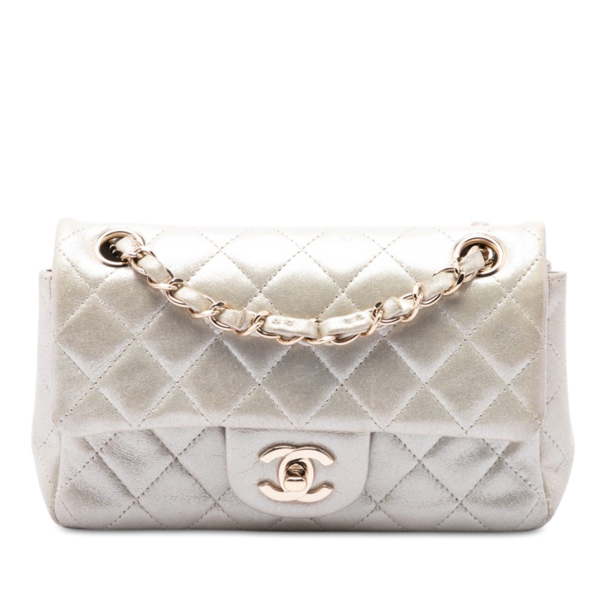 Rectangular Classic Iridescent Lambskin Single Flap, Women's