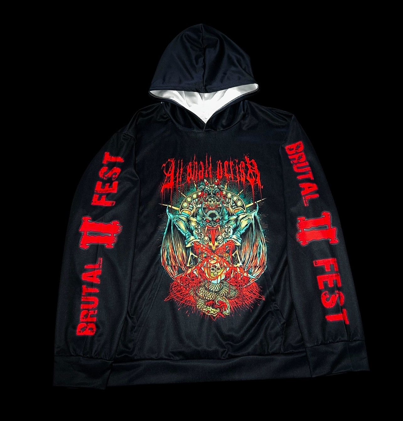 Band Tees Vintage All Shall Perish 'Brutal Fest II' Ritual Hoodie Size US XL / EU 56 / 4 - 1 Thumbnail