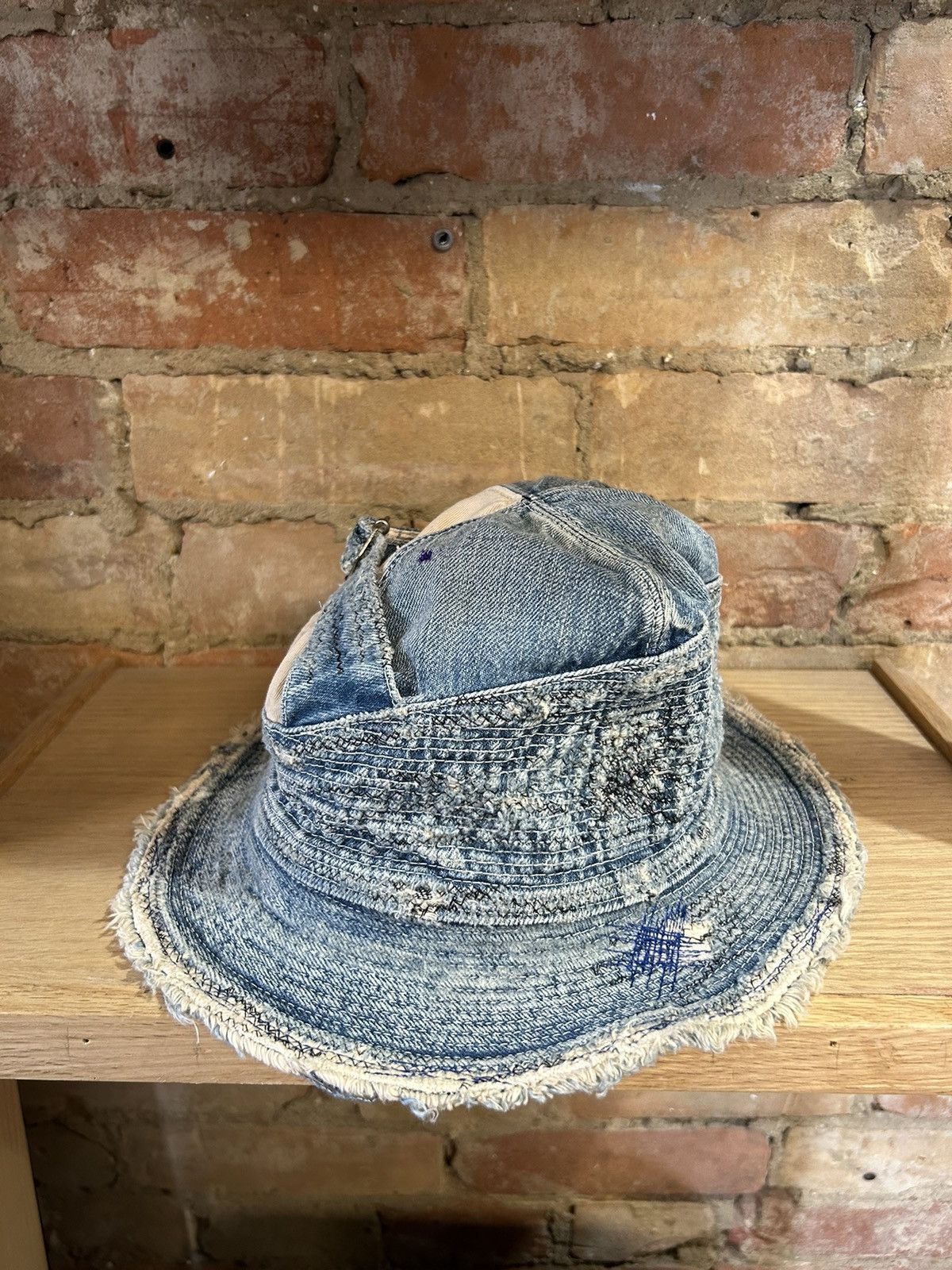 Japanese Brand Kapital Kountry Old Man and the Sea Denim Bucket Hat Size ONE SIZE - 3 Thumbnail