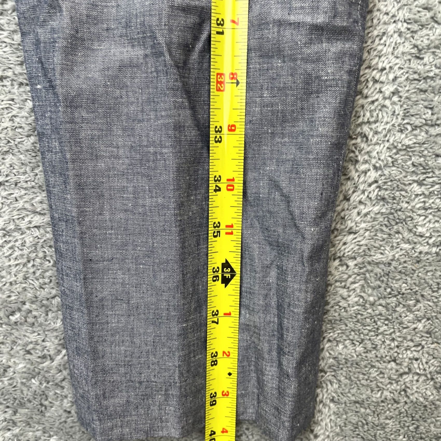 J.Crew J.CREW Pants Mens 34x30 Gray Slim Tapered Leg Dress Pants Cotton Linen Formal Shirt, 34x30, Slim Fit, Gray Size US 34 / EU 50 - 6 Thumbnail