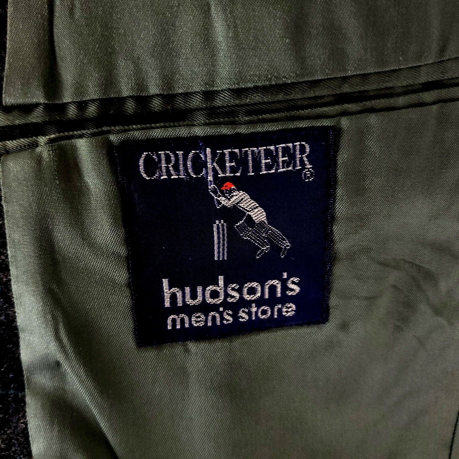 Vintage Cricketeer Tweed Wool 2 Leather Button Sport Coat 40R Gray W Size 40R - 7 Thumbnail
