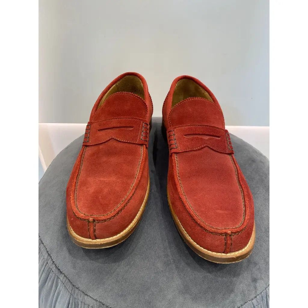 Russell & Bromley Russell & Bromley Red Suede Penny Loafers UK 8.5 Size US 9 / EU 42 - 1 Thumbnail