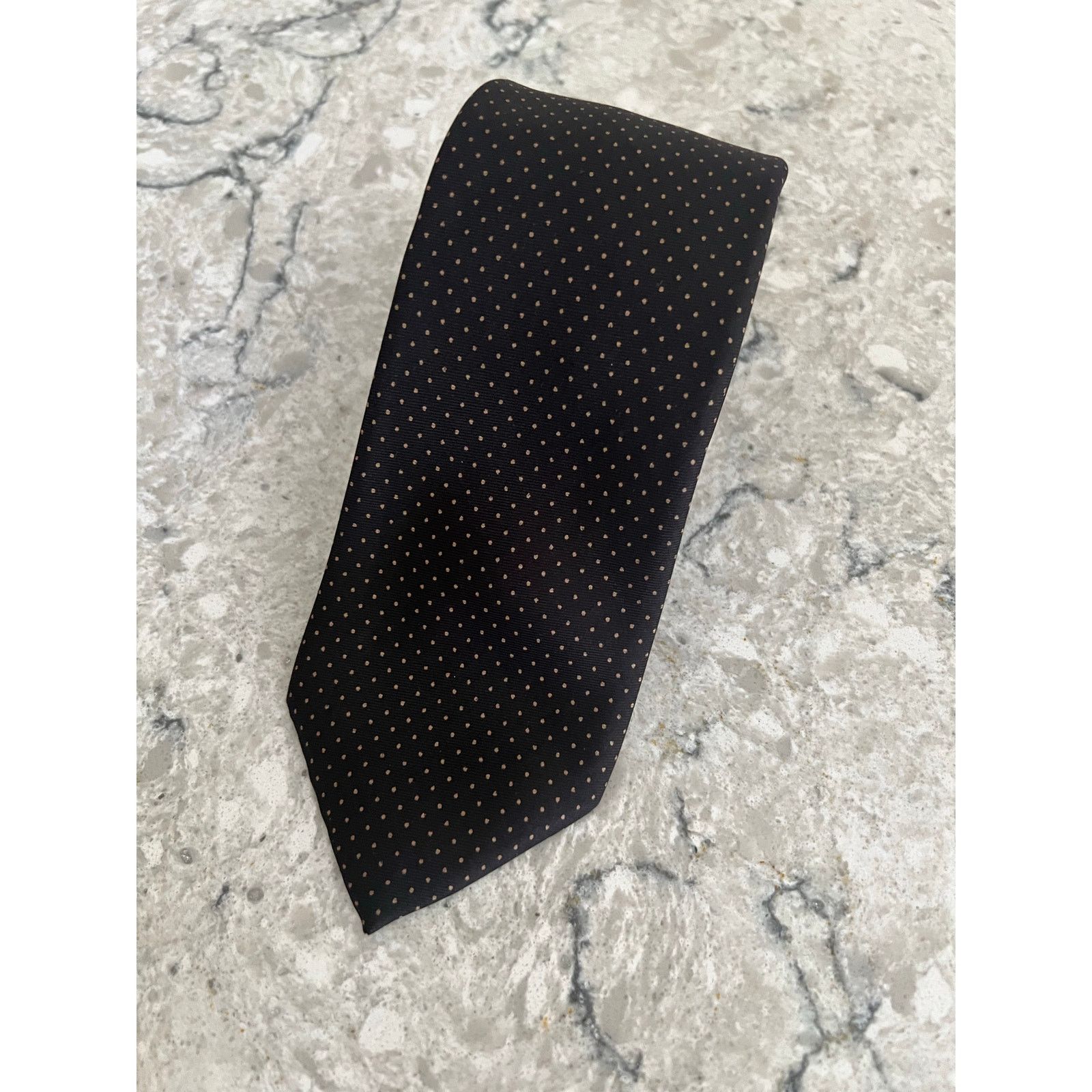 Vintage Arturo Phillipe 100% Imported Silk Neck Tie Black Brown Size ONE SIZE - 1 Thumbnail
