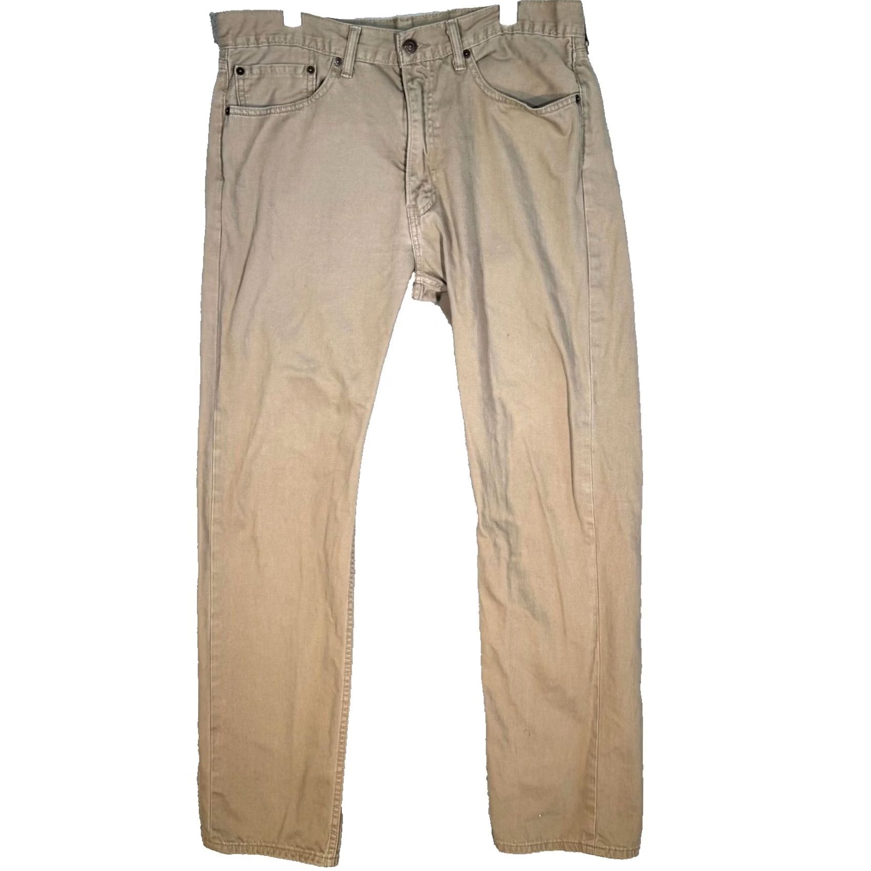 Levi's Levi's 505 Jeans Regular Fit / Straight Beiges Khaki Denim Mens 36x34 Casual Size US 36 / EU 52 - 2 Thumbnail
