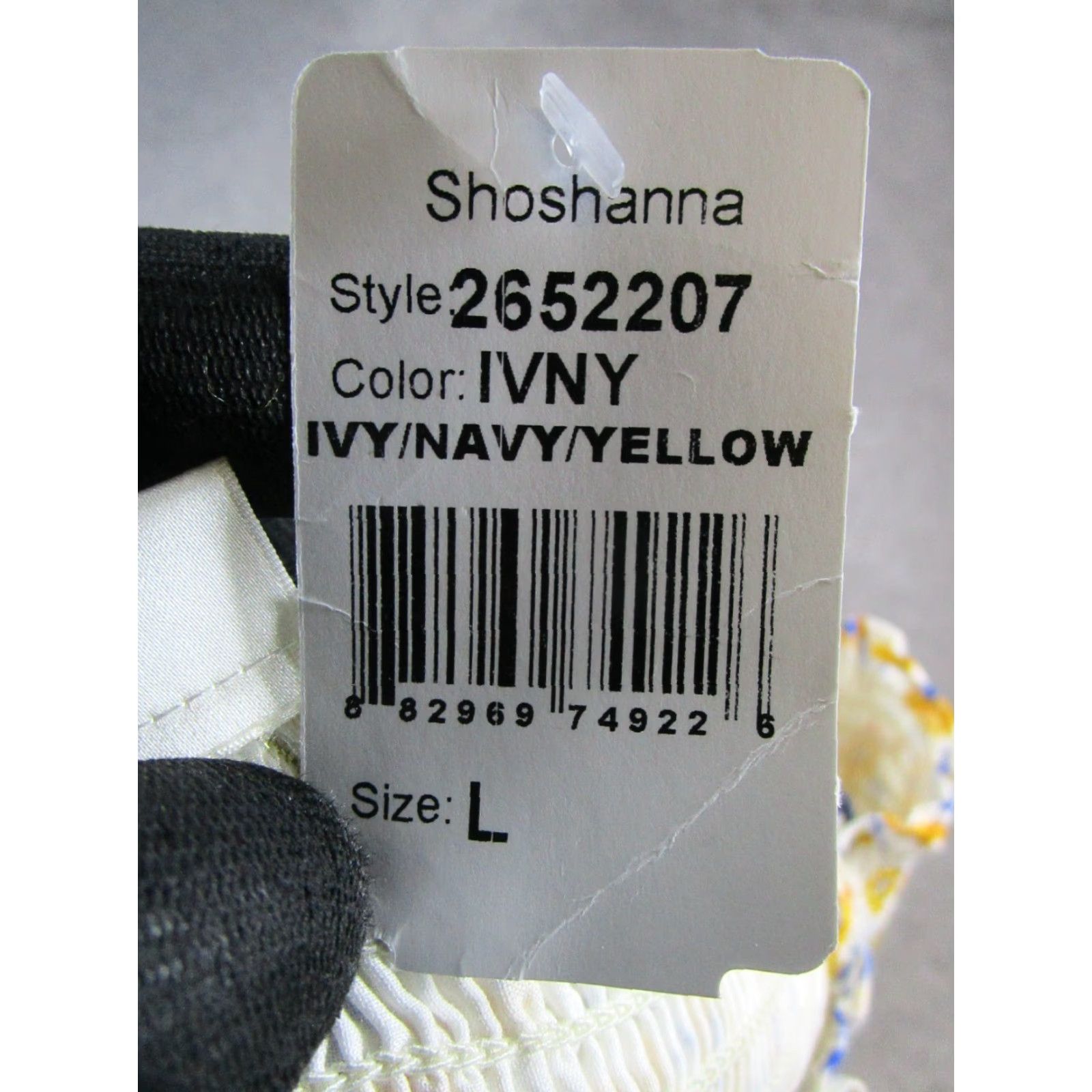 Vintage SHOSHANNA Floral Dress Womens Large Yellow Blouson Halter Knee Length Casual Party Size L / US 10 / IT 46 - 4 Thumbnail