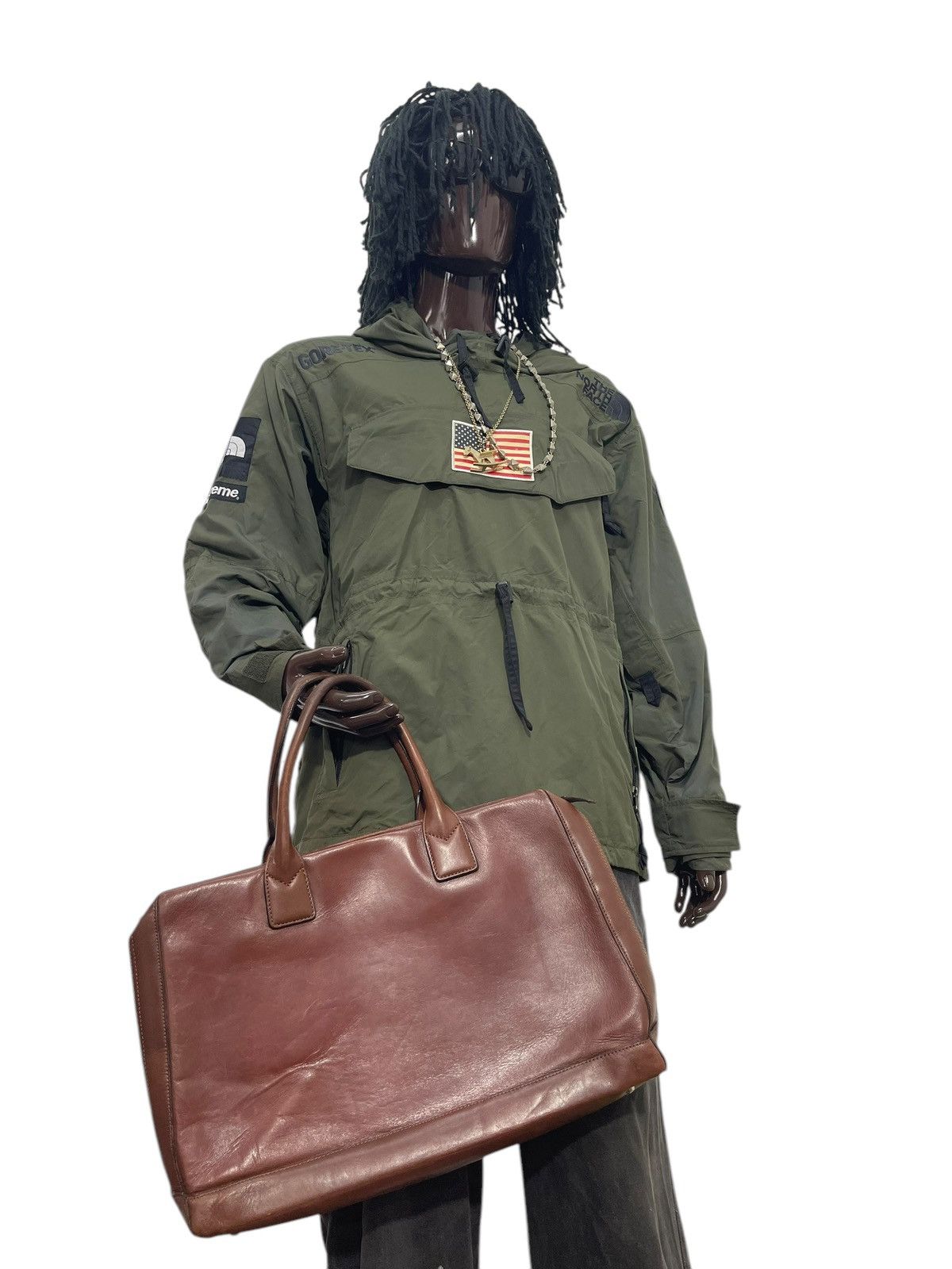 Japanese Brand Full Leather Patina The Suit Company Brief Bag 2🟩0 Size ONE SIZE - 3 Thumbnail