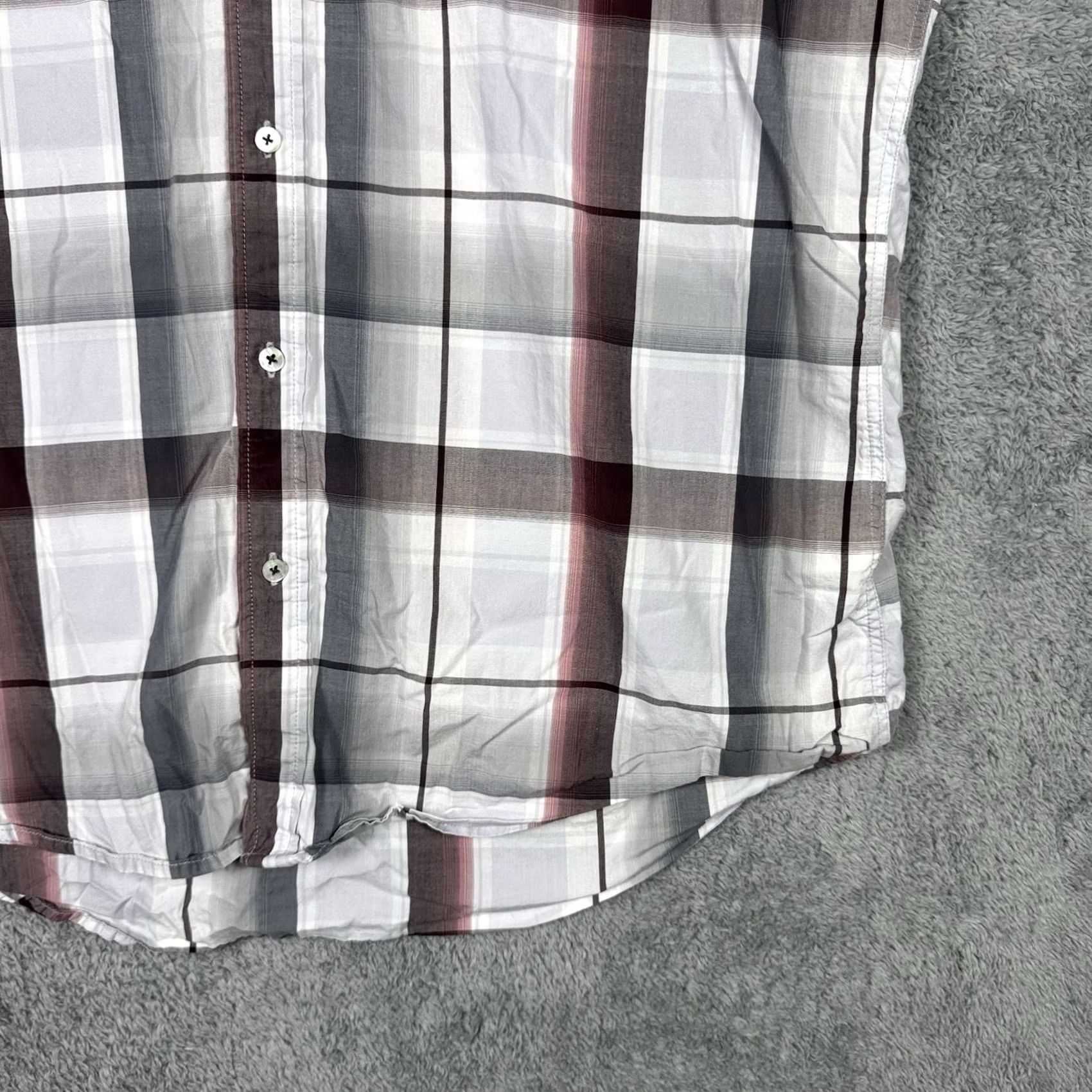 Vintage VINTAGE 7 Diamonds Shirt Mens XXL 2XL Plaid Short Sleeve Flip Cuff Preppy Casual 80s 90s Size US XXL / EU 58 / 5 - 3 Thumbnail