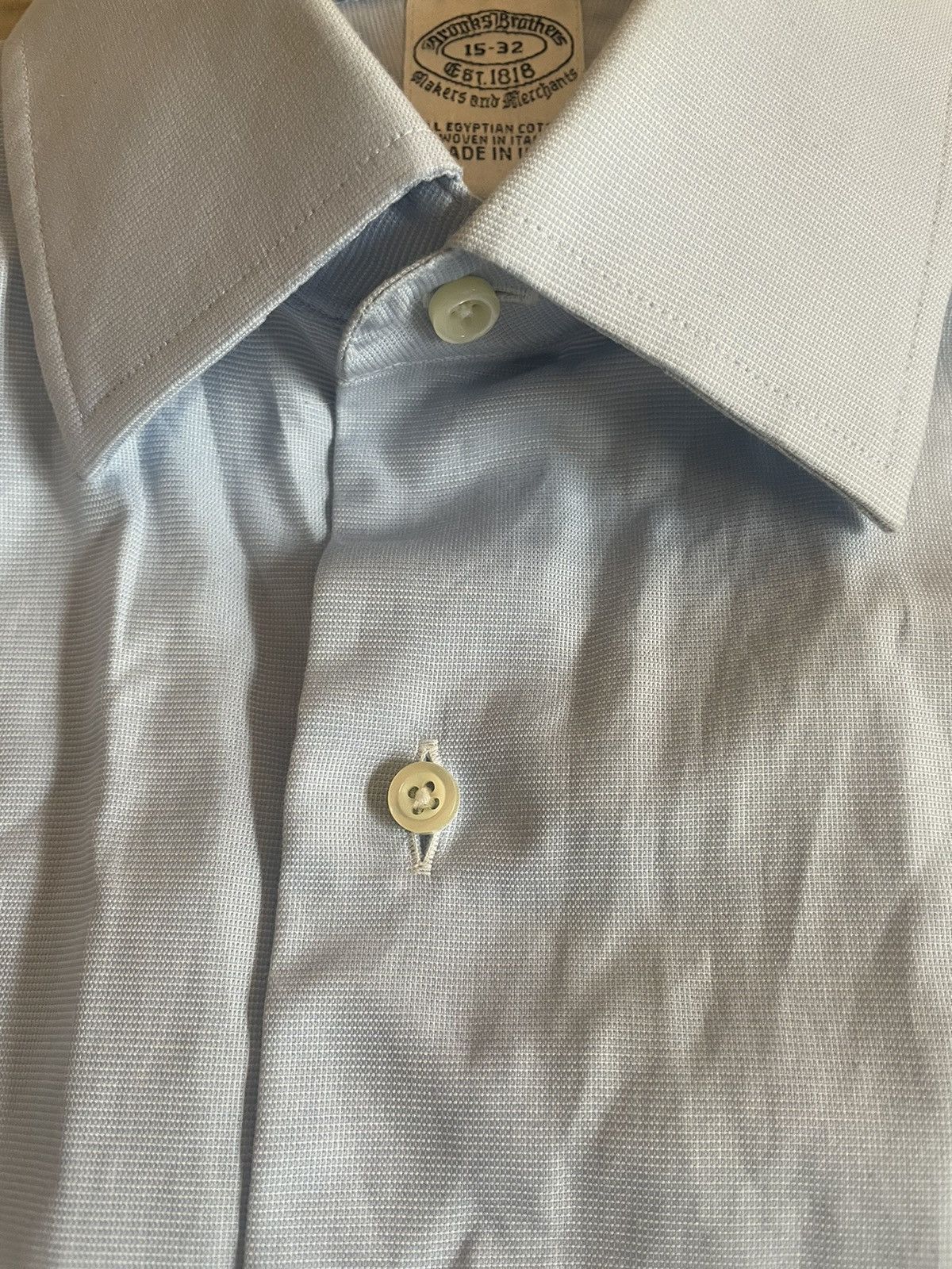 Brooks Brothers American-Made Finely Textured Dress Shirt Size US S / EU 44-46 / 1 - 4 Thumbnail