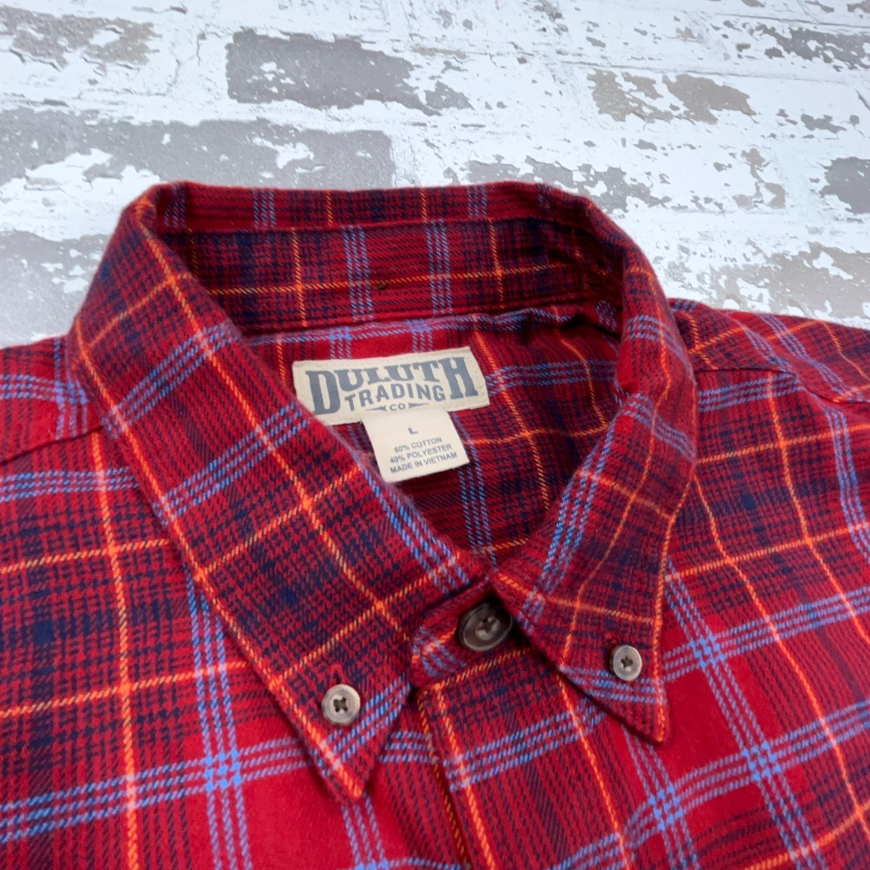 Vintage Duluth Shirt Men L Red Plaid Flannel Button-Up Relaxed Fit Workwear Casual Rescue Western Cowboy Southwestern Winter Fall Spring Size US L / EU 52-54 / 3 - 4 Thumbnail