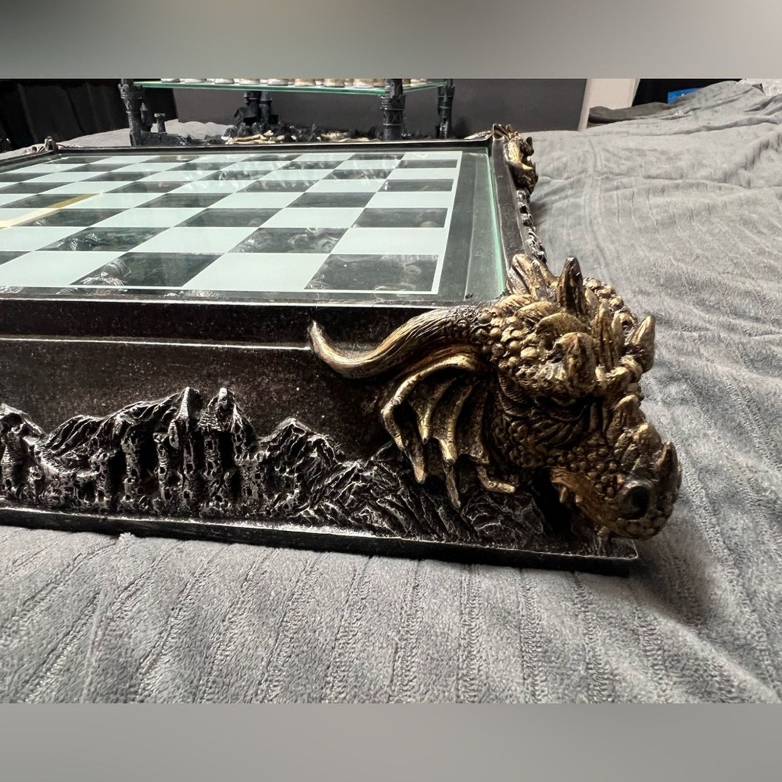 Dragonfly Vintage Dragon Crest Medieval Chess Board Set - Complete Size ONE SIZE - 3 Thumbnail