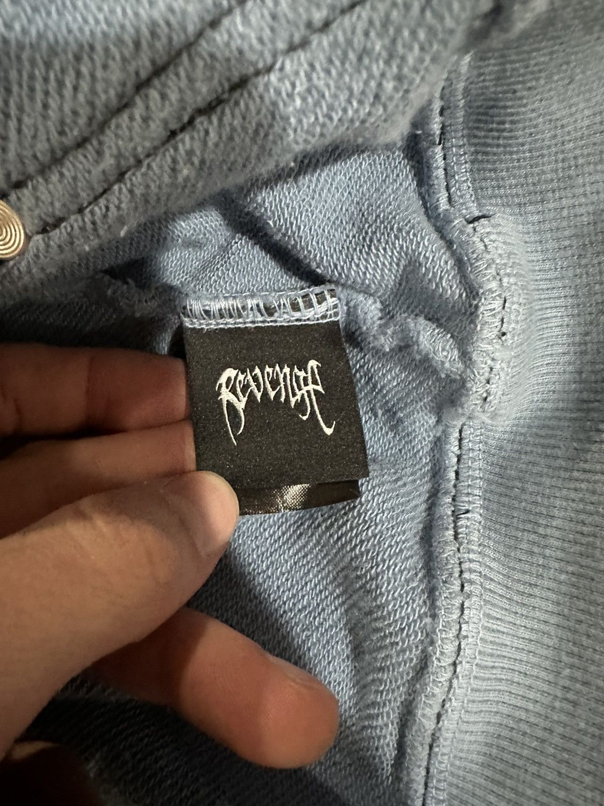 Revenge Contrast Skull Baby Blue Zip Up Size US L / EU 52-54 / 3 - 6 Thumbnail