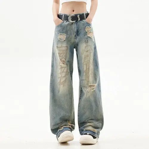 VIBE Distressed Blue Denim Jeans Size US 30 / EU 46 - 4 Thumbnail